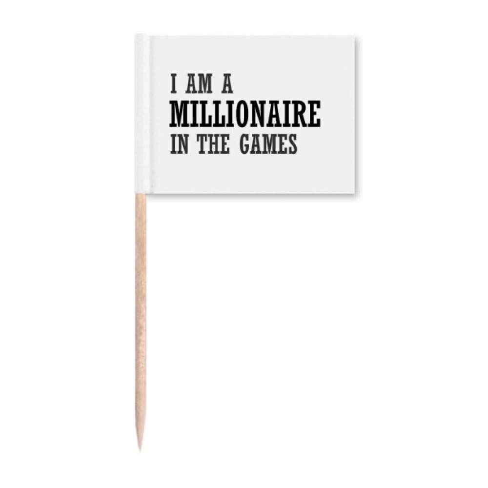 Toothpick Flags Marker Topper Party Decoration - Premium Millionaire Theme for Weddings, Birthdays, and Cocktail Events