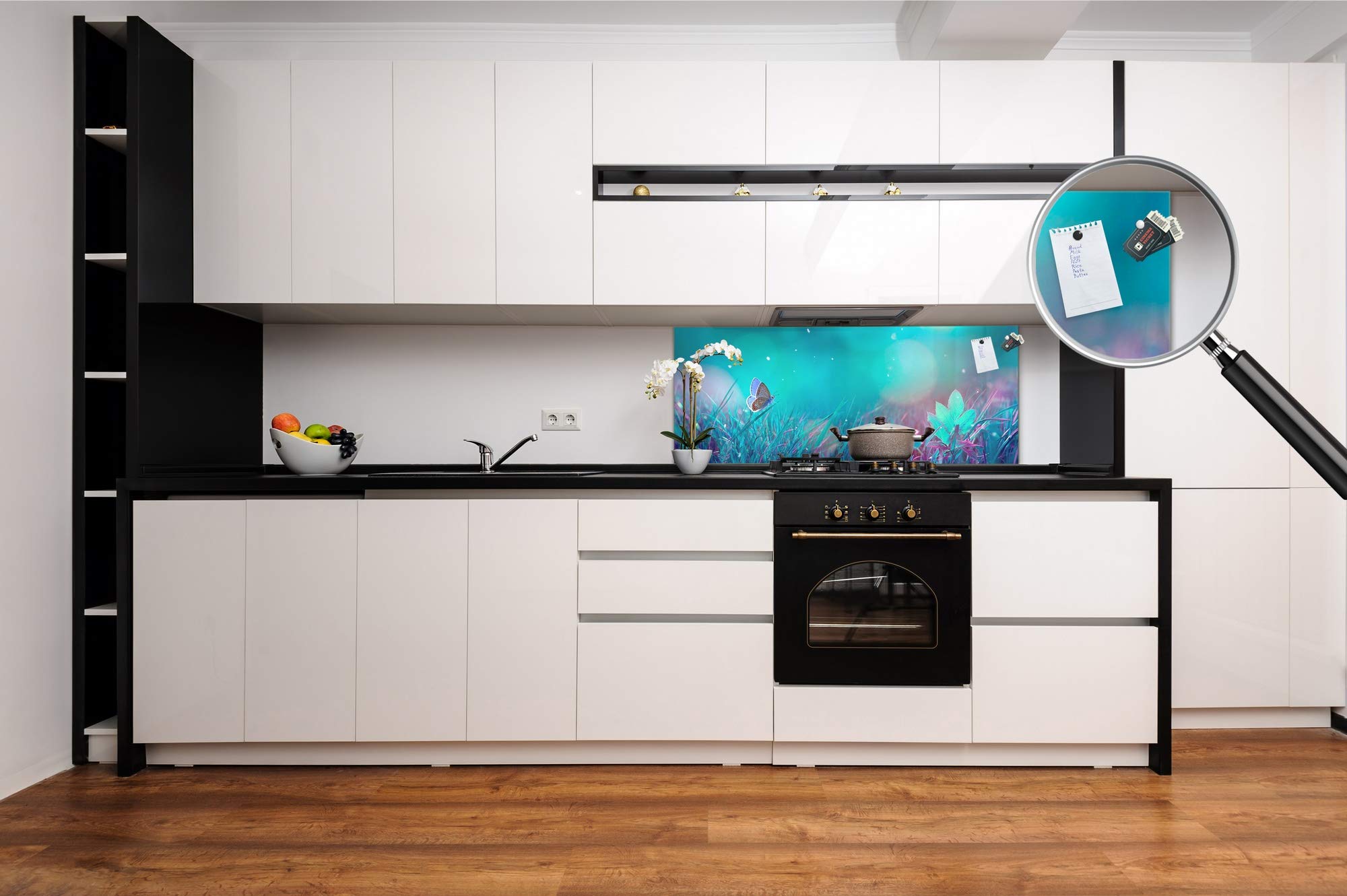 Premium Glass Splashback with Metal Backing - Kitchen Glass Panel | Fantasy & Sci-Fi Series MBBS13 | Perfect for Modern Kitchens & Sci-Fi Themed Home Decor
