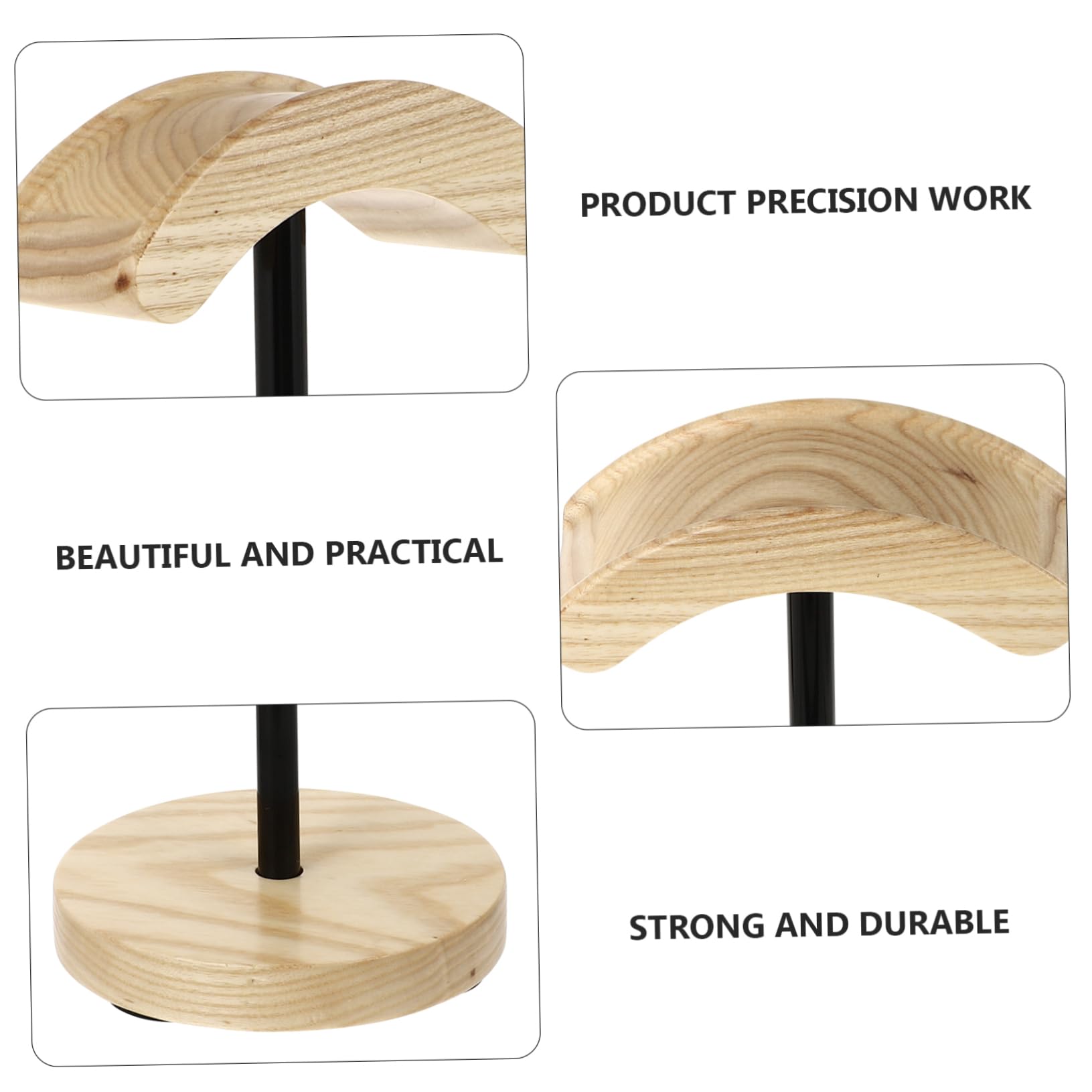 Premium Wooden Headphone Stand Holder - Universal Hanging Organizer for Gaming Headsets, Earphones & Audio Accessories - Perfect for Home, Office & Gaming Setup