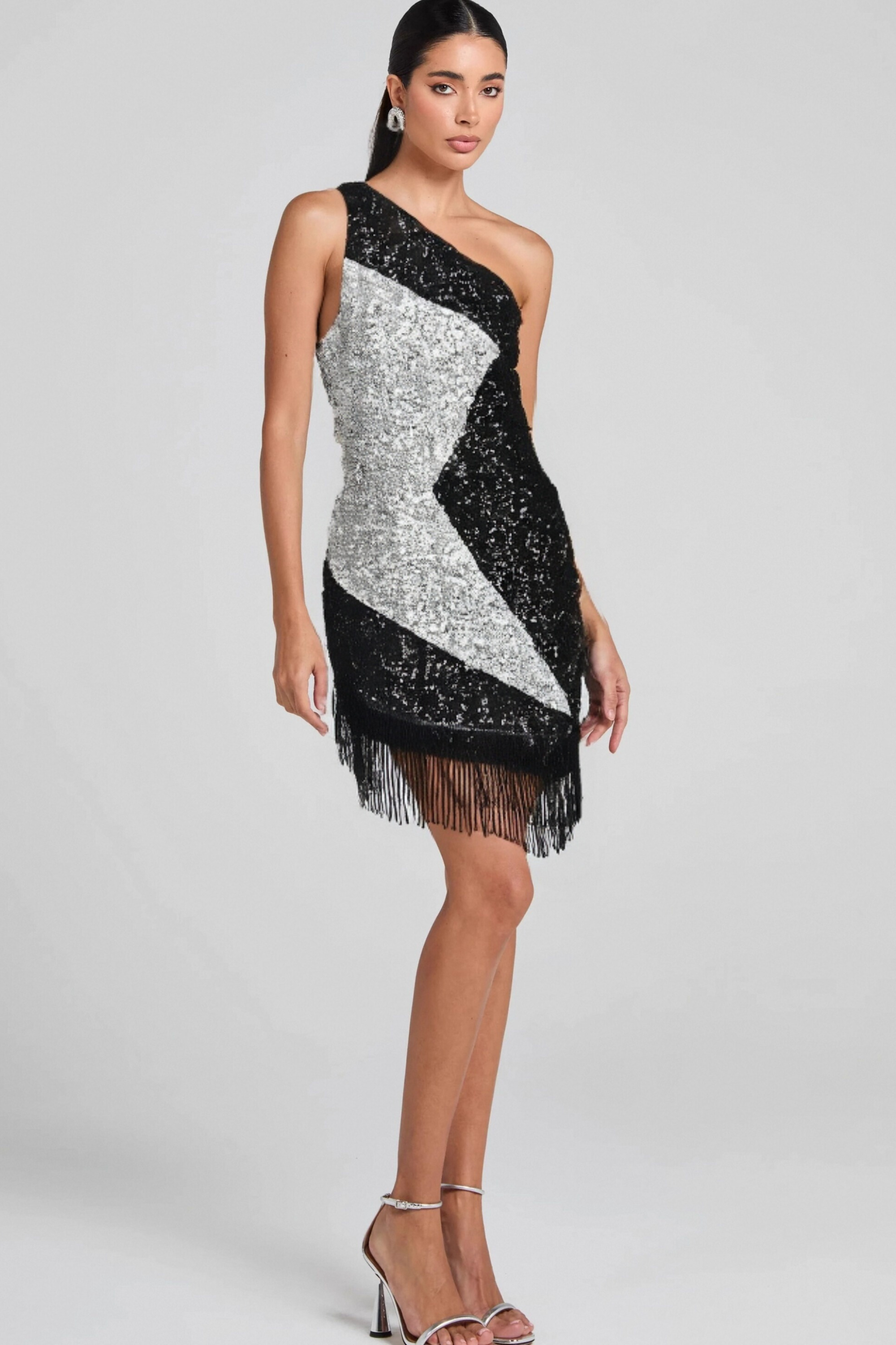 AGLAIA Elegant One Shoulder Sequin Party Dress for Women - Perfect for Evening Events, Prom, and Special Occasions