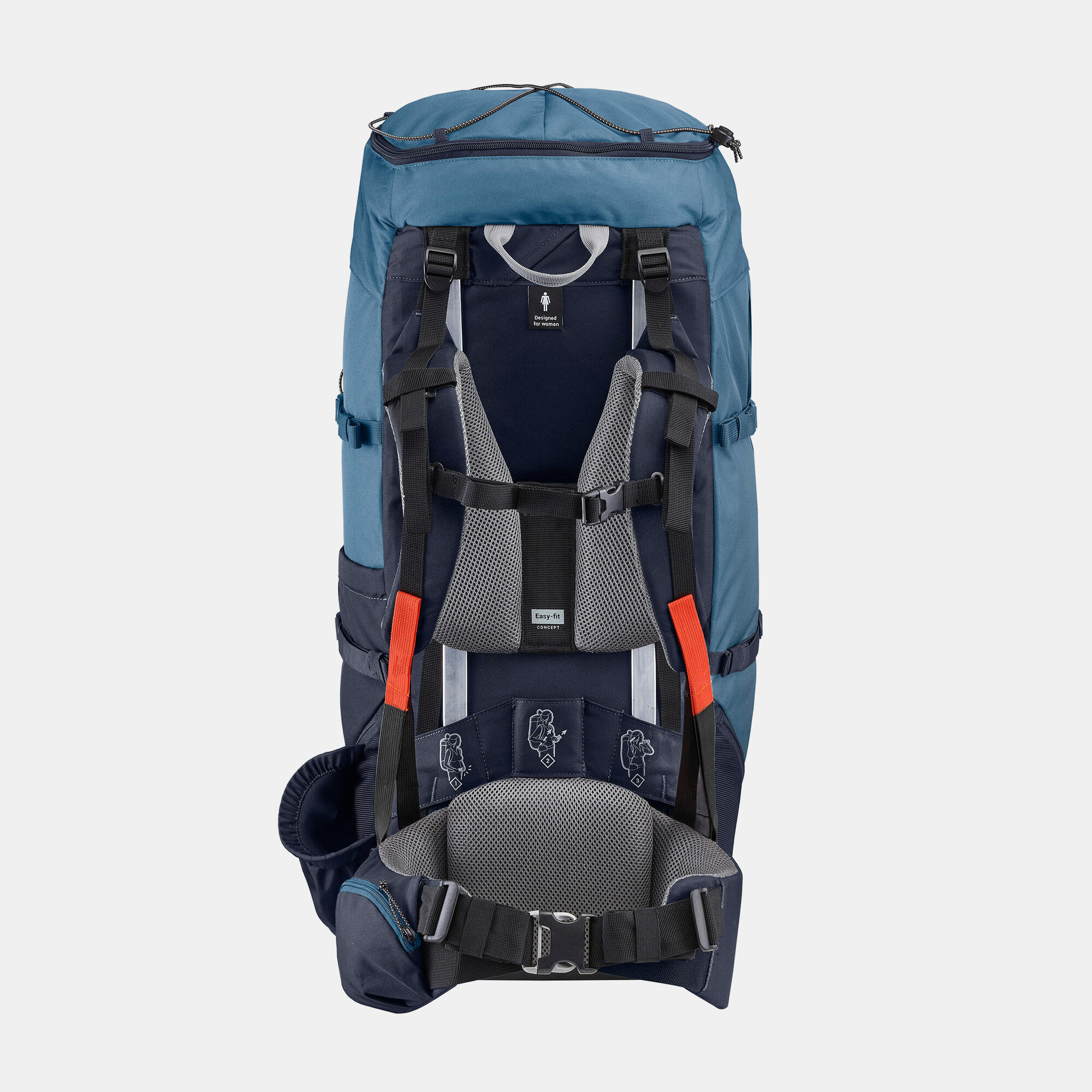 Simond Women's MT100 EasyFit 60L Backpacking Pack - Lightweight Hiking Backpack for Women with Adjustable Straps - Perfect for Camping, Trekking & Outdoor Adventures