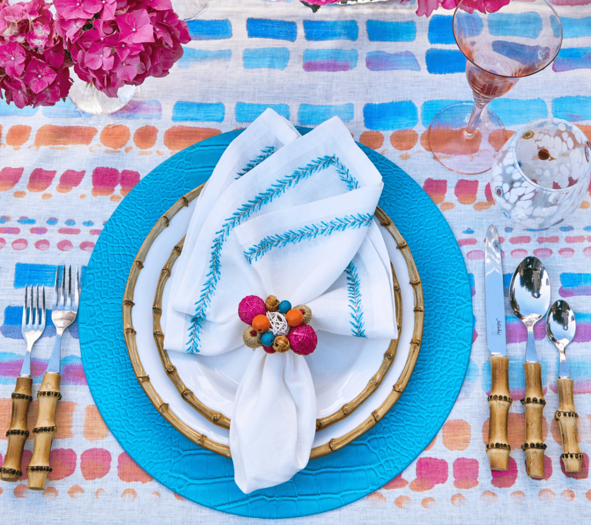Premium Crocodile Embossed Placemats Set of 4 - Waterproof & Heat Resistant Blue Table Mats for Dining, Kitchen, and Party Decor