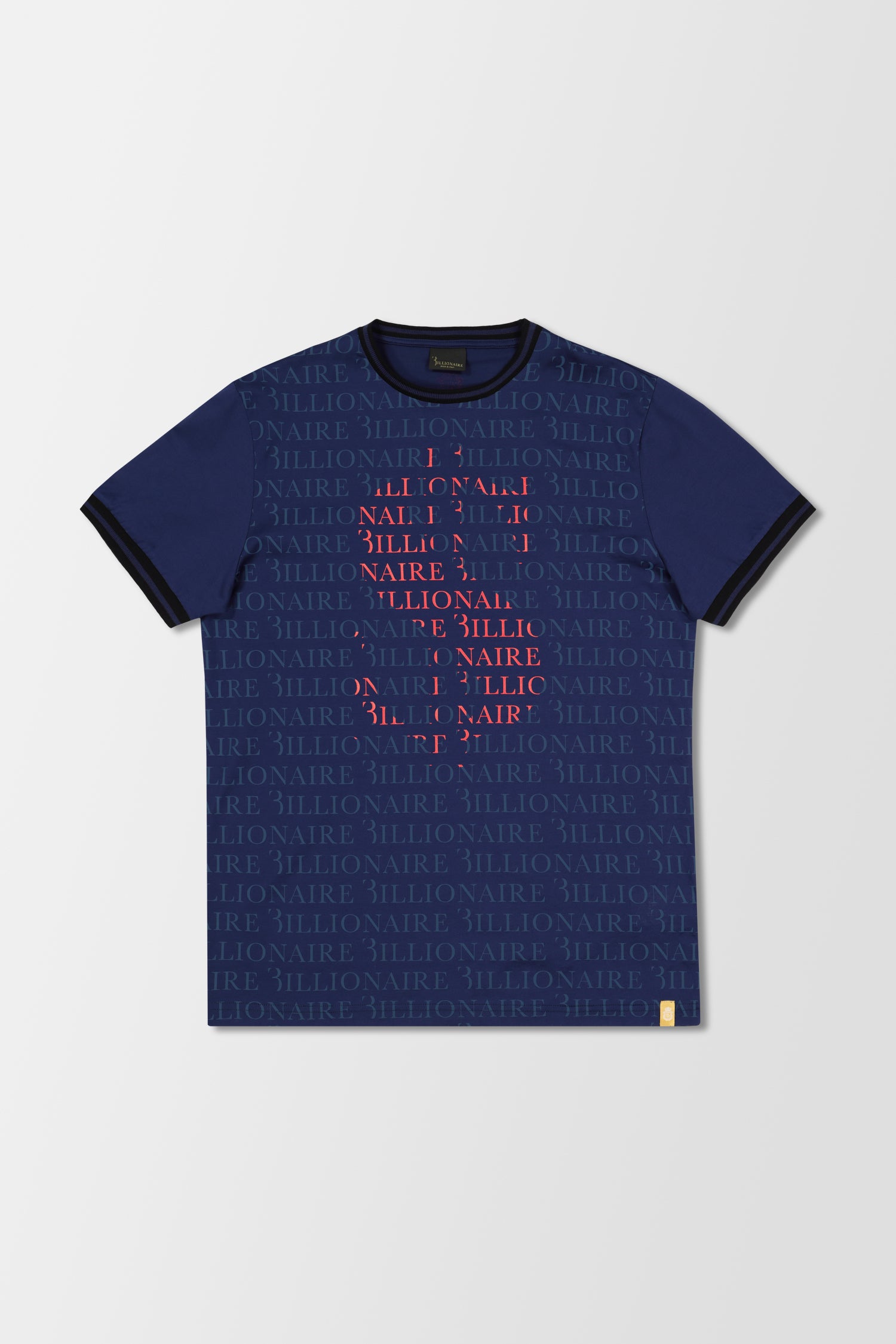 Billionaire Dark Blue Short Sleeve Money Print T-Shirt for Men - Casual Streetwear & Hip Hop Fashion