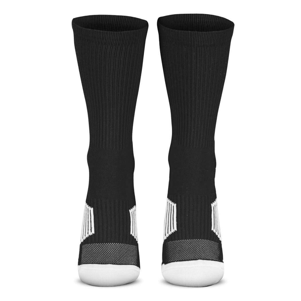 Custom Team Number Socks for Youth & Adults - High Performance Athletic Socks with Black Numbers - Choose Your Favorite Number for Sports, Gifts & Team Spirit