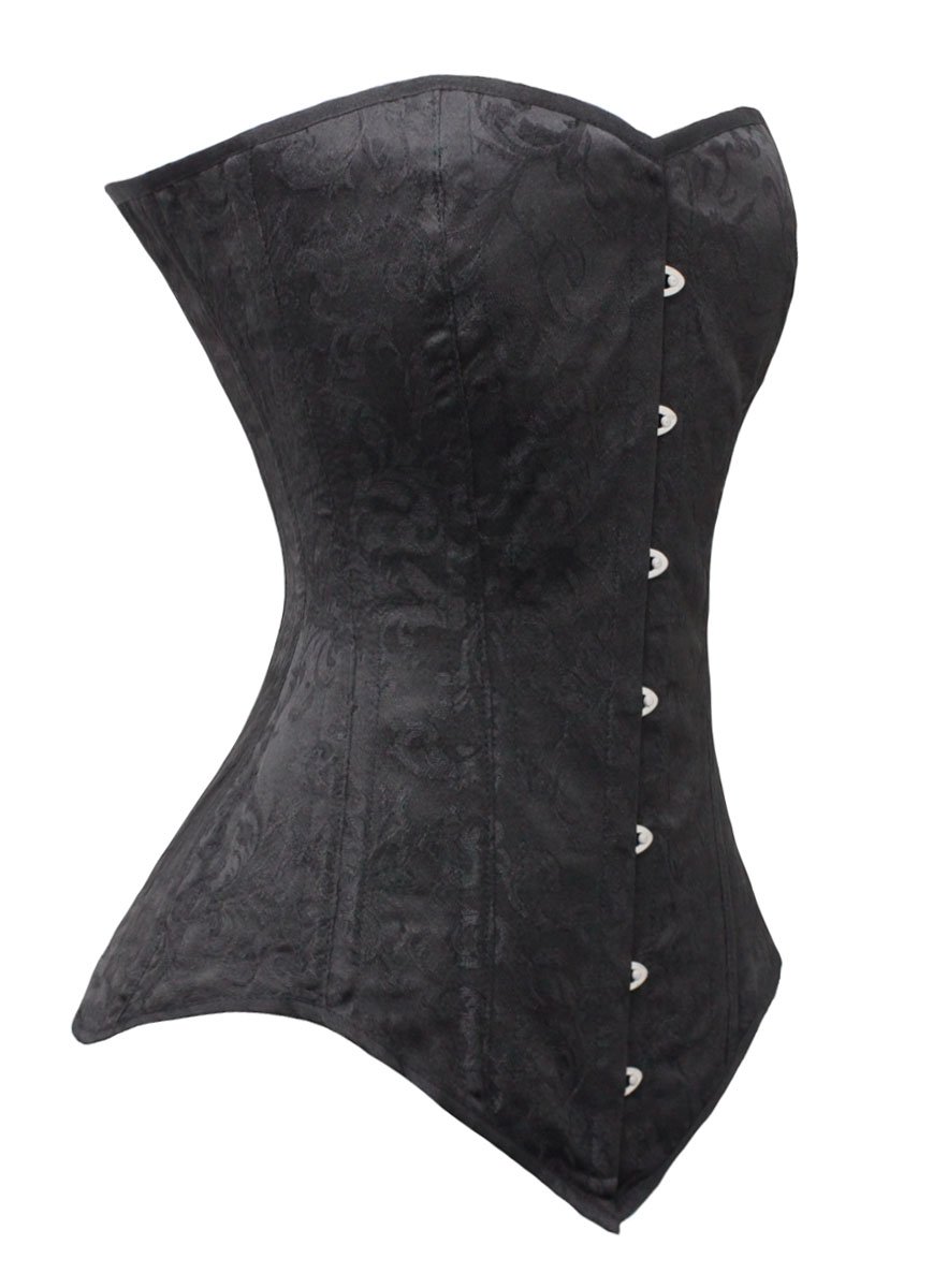 LuvSecretLingerie Heavy Duty 26 Double Steel Boned Waist Training Corset - Brocade Long Torso Overbust Shaper #8151 for Women | Slimming Body Shaper for Special Occasions & Burlesque Shows
