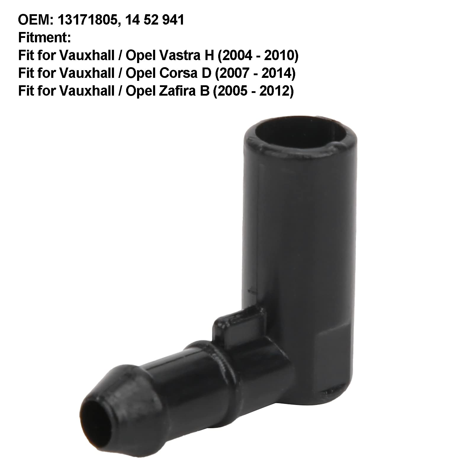 Universal Windshield Washer Hose Connector - Replacement Wiper Water Pipe Fitting for Vauxhall Astra H, Vectra, Zafira B - Perfect for DIY Car Maintenance & Windshield Cleaning