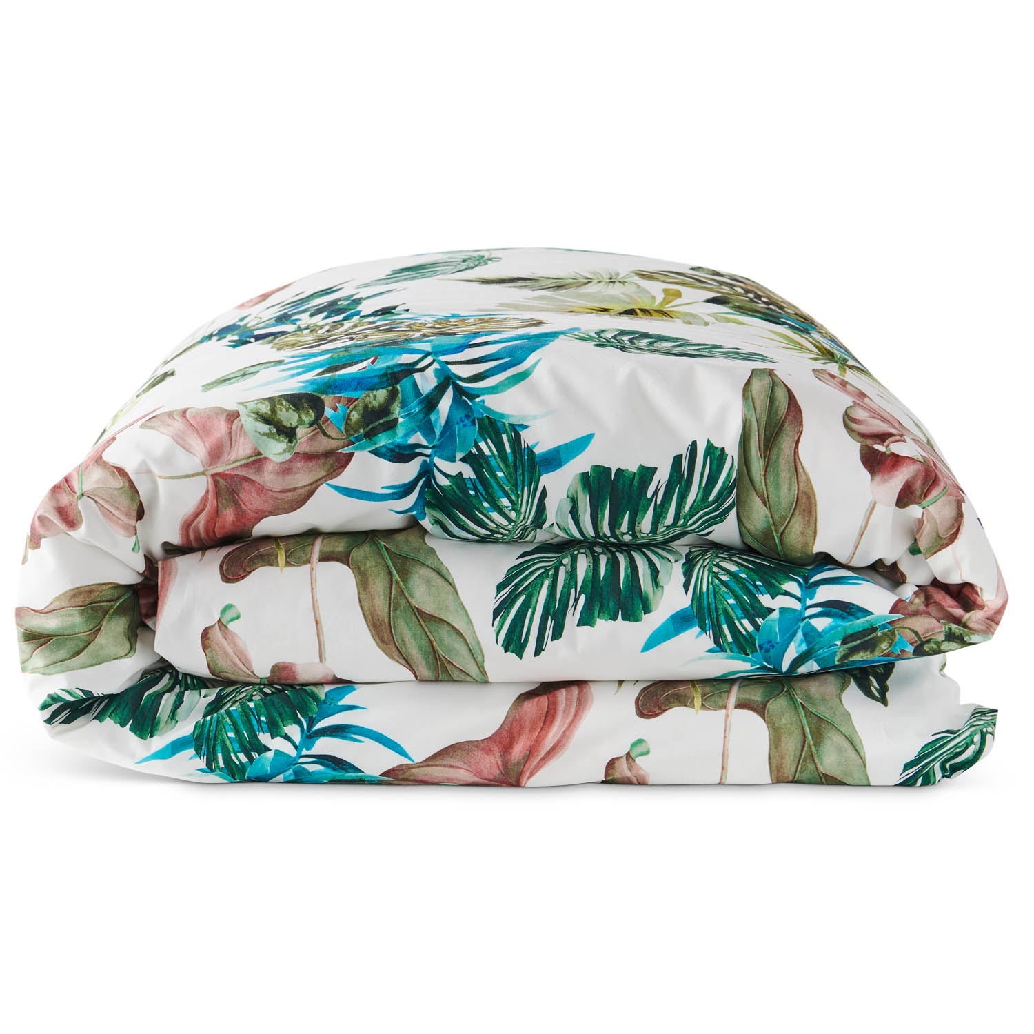 Organic Cotton Quilt Cover Set - Soft & Breathable Foliage Print Bedding - Perfect for Master Bedroom, Guest Room & Dorm Decor (Queen/King Size)