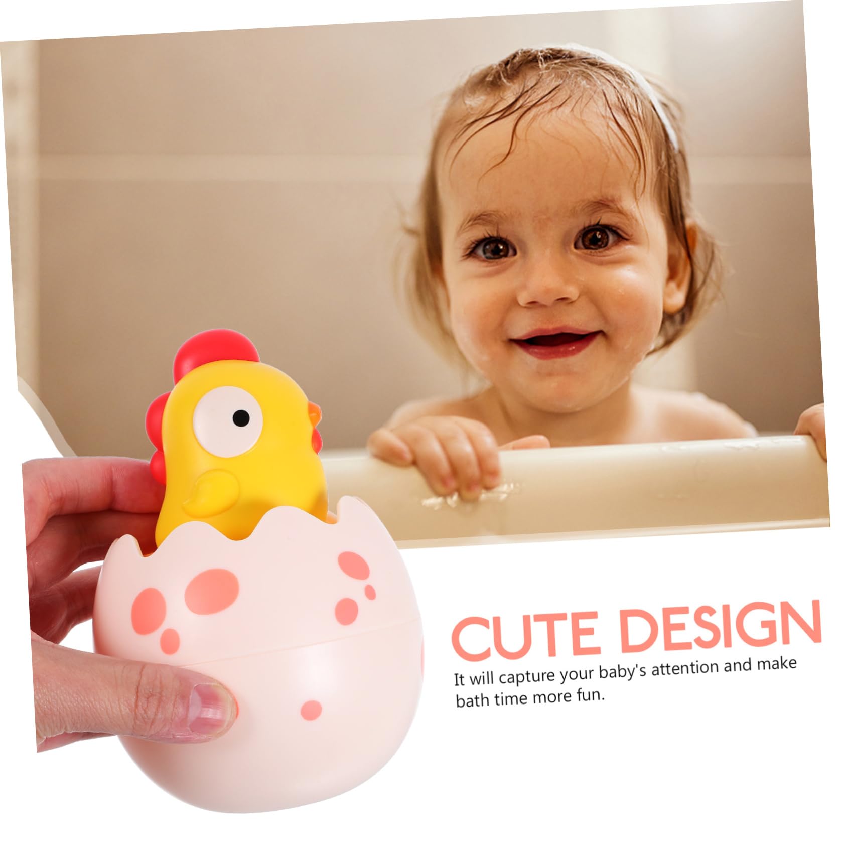 NESTINGHO Shower Toys for Toddlers - Yellow Plastic Bath Toys for Girls & Boys - Fun Water Play Toys for Kids in Bathtub, Pool & Outdoor Activities