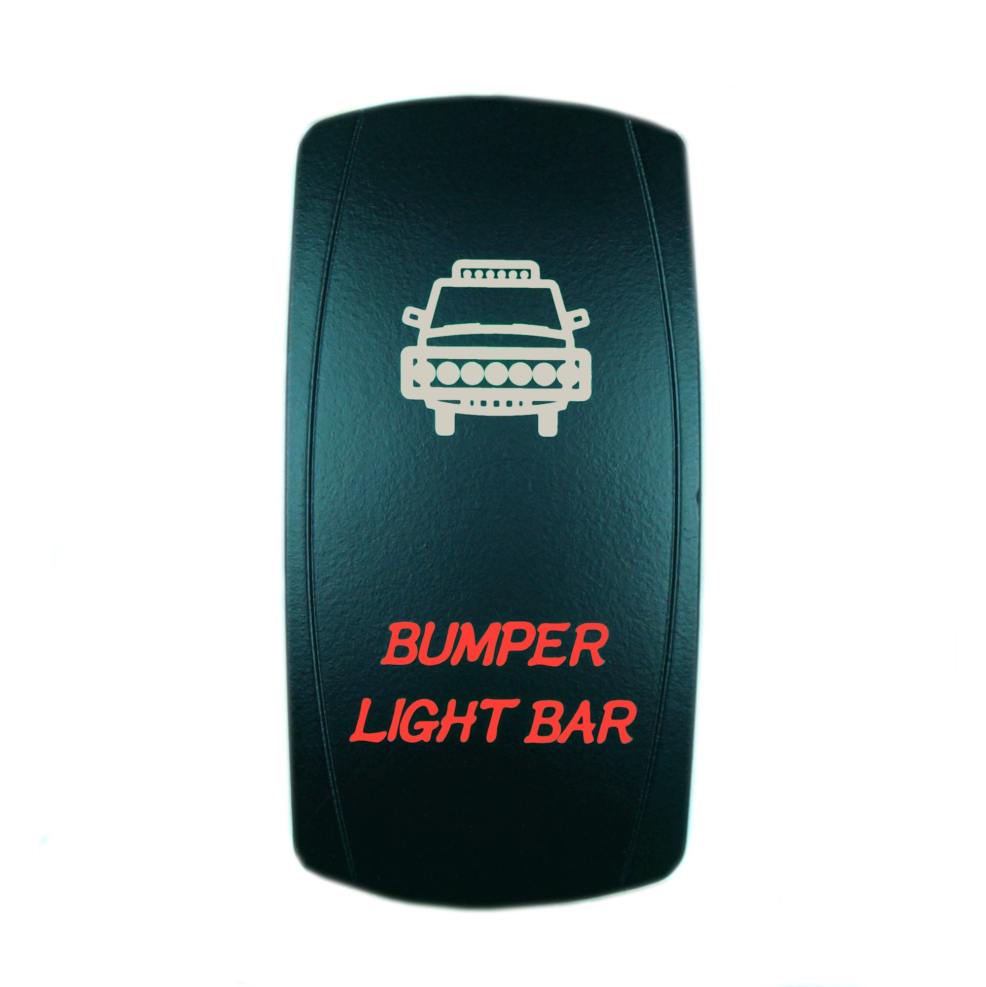 STV Motorsports® Laser Red Rocker Switch Bumper Light - 20A 12V On/Off LED Light for Off-Road Trucks, Jeeps & ATVs - Waterproof & Durable for Outdoor Adventures