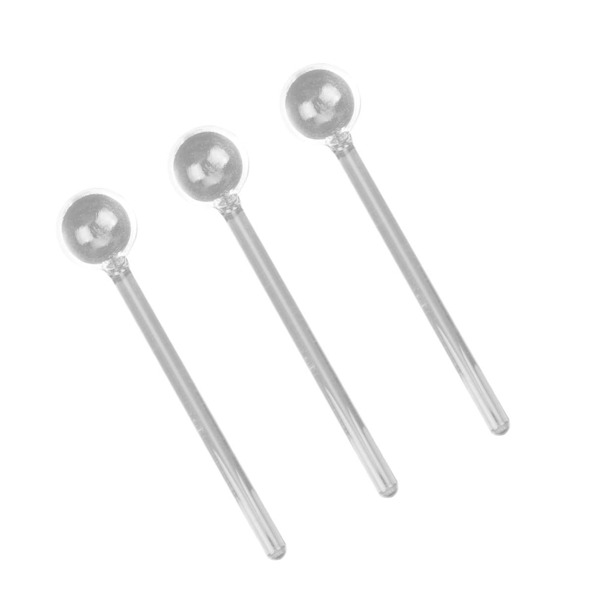 Premium Glass Coffee Stirring Spoons - 3-Piece Set for Iced Tea, Cocktails & Cold Drinks | Durable Mixing Spoon for Coffee, Tea & Beverages | Perfect for Home, Office & Cafe Use