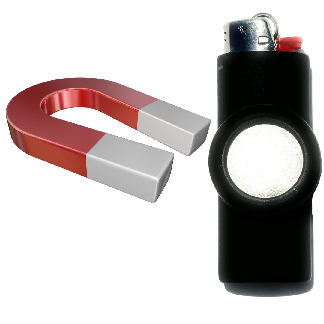 Magnetic Lighter Holder for BIC Lighters - Strong Magnet Attaches to Fridge, Toolbox & Shelves (J6 Compatible, Lighter Not Included) - Perfect for Home, Office & Outdoor Use