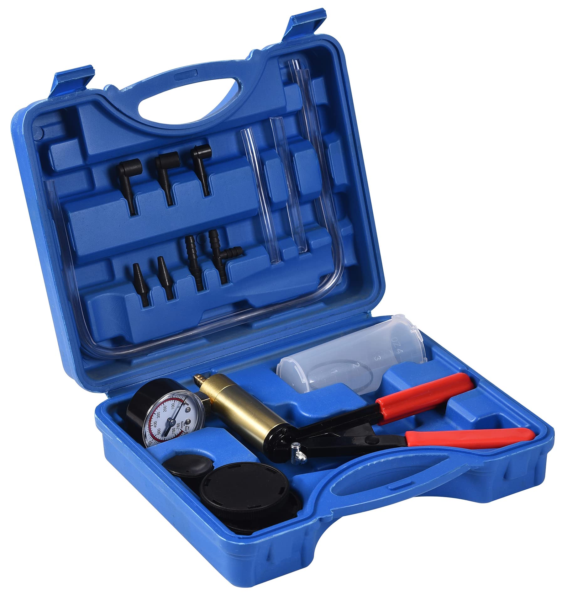**Handheld Vacuum Pressure Pump Tester - Brake & Clutch Fluid Bleeder Kit for Cars & Motorcycles | Manual One-Person Bleeding Tool | Perfect for DIY Auto Repair & Maintenance**