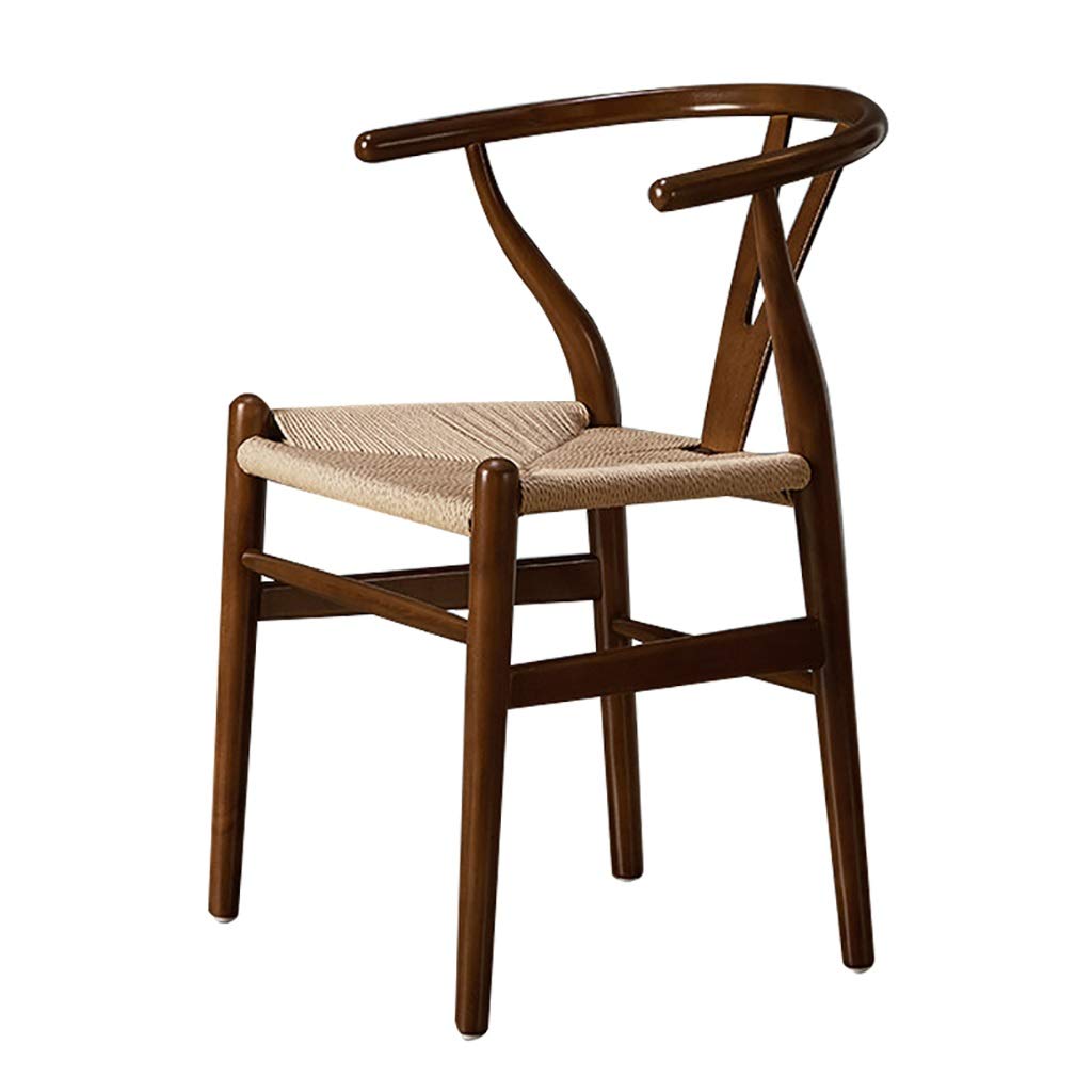 Vintage Upholstered Dining Chair with Solid Eucalyptus Wood Legs - 48×45×75cm Home Office Computer Chair (Color A) | Perfect for Dining Rooms, Kitchens, Home Offices & Small Spaces