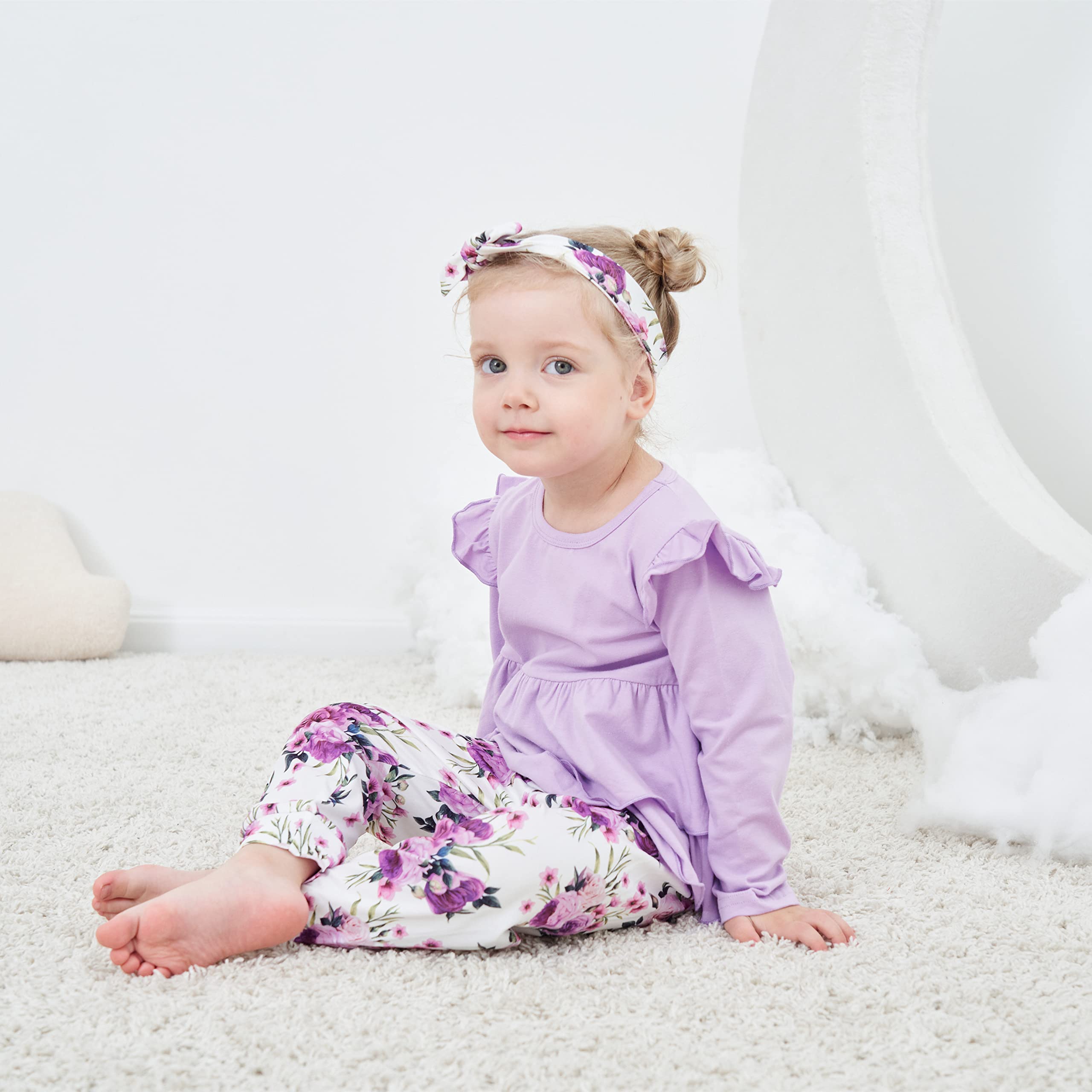 Adorable Toddler Girl Outfits - Cute Ruffle Top & Pants Set for Baby Girls | Winter, Fall & Spring Clothing | Perfect for Playdates, Parties & Family Photos