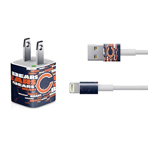 Officially Licensed NFL Chicago Bears Blast Design Skin Decal for iPhone Charger (5W USB) - Perfect for Chicago Bears Fans, Game Day Accessories & Personalized Tech Protection