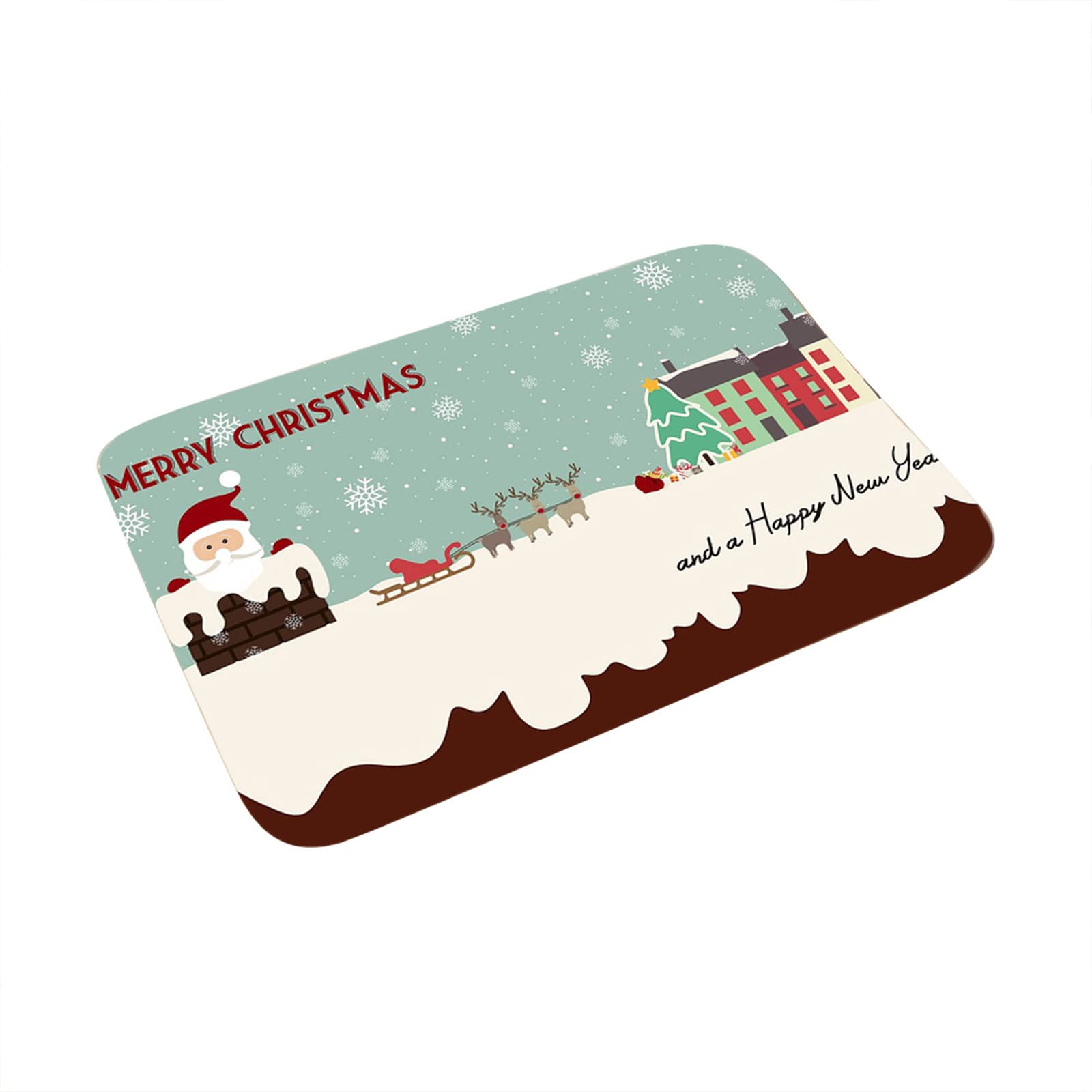 Personalized Christmas Doormat - Front Door Holiday Decorations, Festive Home & Room Decor for Xmas - Perfect for Indoor & Outdoor Seasonal Decorating