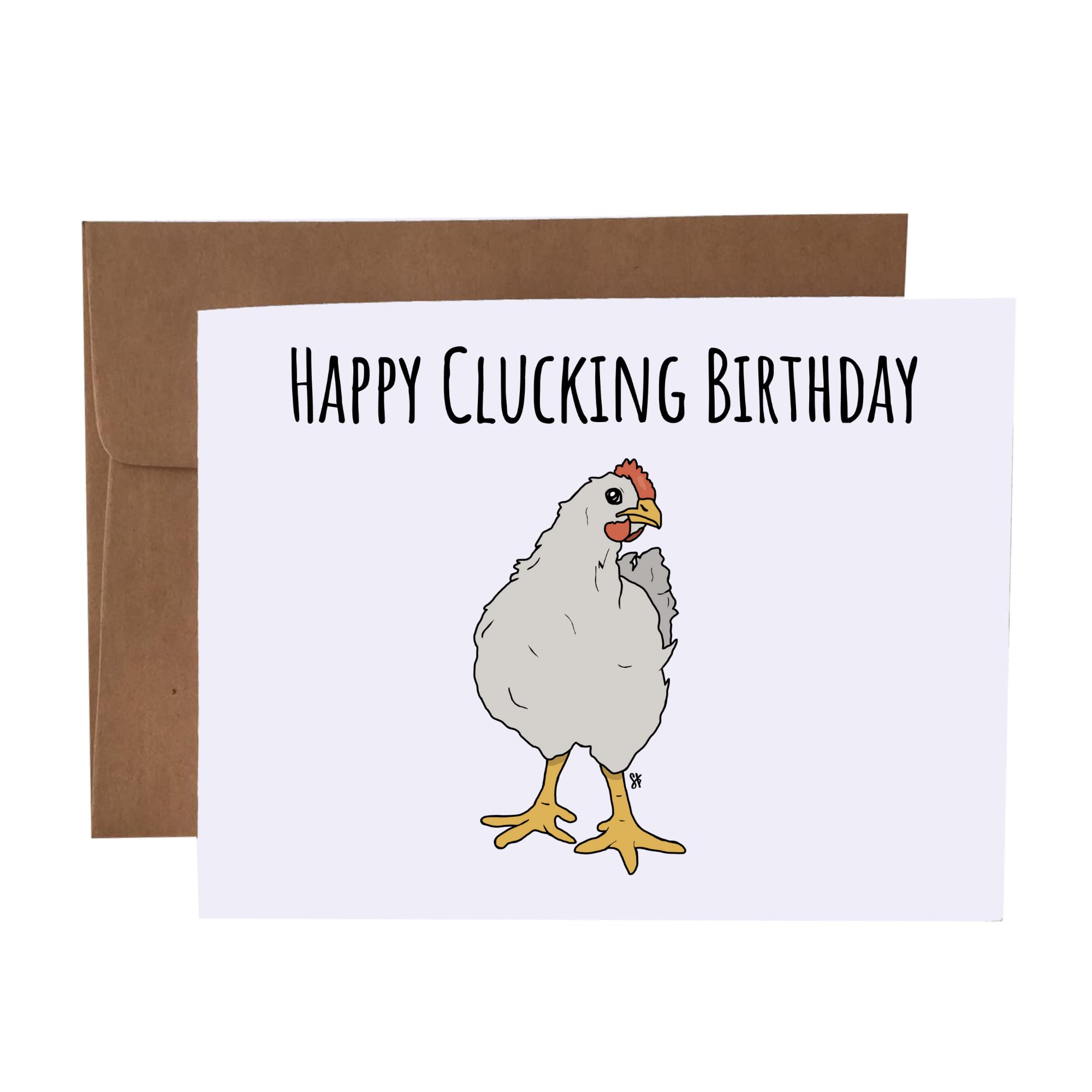 Funny Chicken Birthday Card with Envelope - Perfect for Poultry Lovers