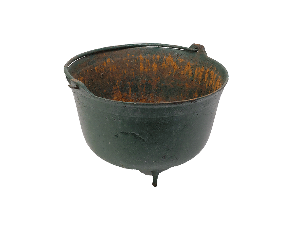 Vintage Cast Iron Cauldron with 3 Legs - 12