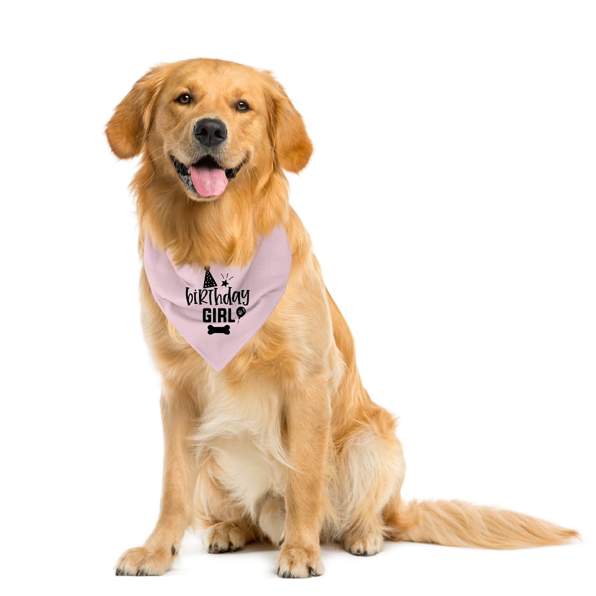 Dog Birthday Bandana - Adjustable Dog Scarf for Small Medium Large Dogs | Happy Birthday Dog Bandana in Pink | Perfect for Dog's 1st Birthday Party & Pet Celebrations | Cute Pet Accessories for Birthdays & Special Occasions