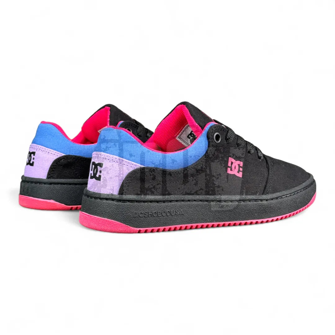 DC Crisis TX SS Women's Skate Shoes - Black, Pink, Blue | Comfortable & Durable for Skateboarding, Streetwear & Casual Wear