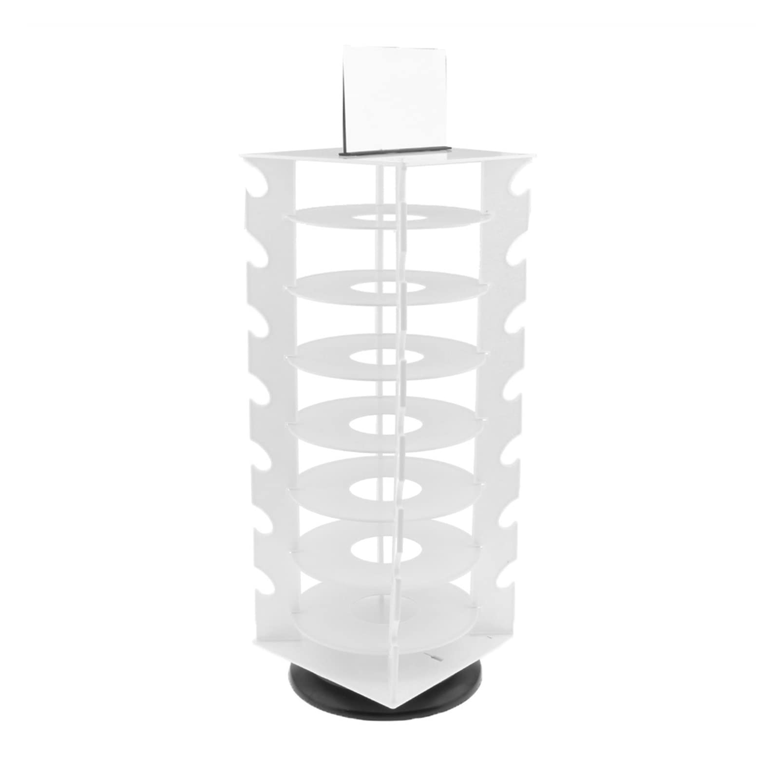 TOMYEUS 360 Degree Rotating Glasses Display Stand - Holds 28 Pairs of Sunglasses & Eyewear - Durable Eyeglass Organizer Rack with Showcase Base - Perfect for Retail Stores, Optical Shops & Home Organization