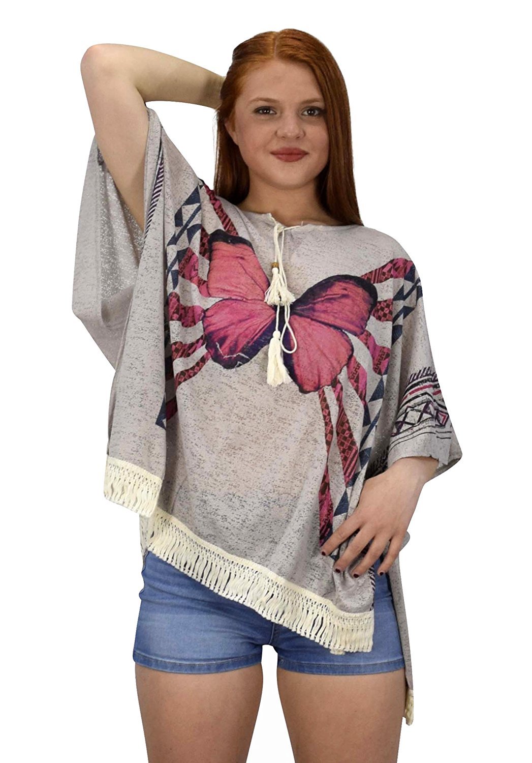 Women's Lightweight Summer Poncho Cardigan - Soft Beach Cover Up for Women, Breezy Loose Knit Shawl Wrap for Vacation, Poolside, Yoga & Outdoor Activities