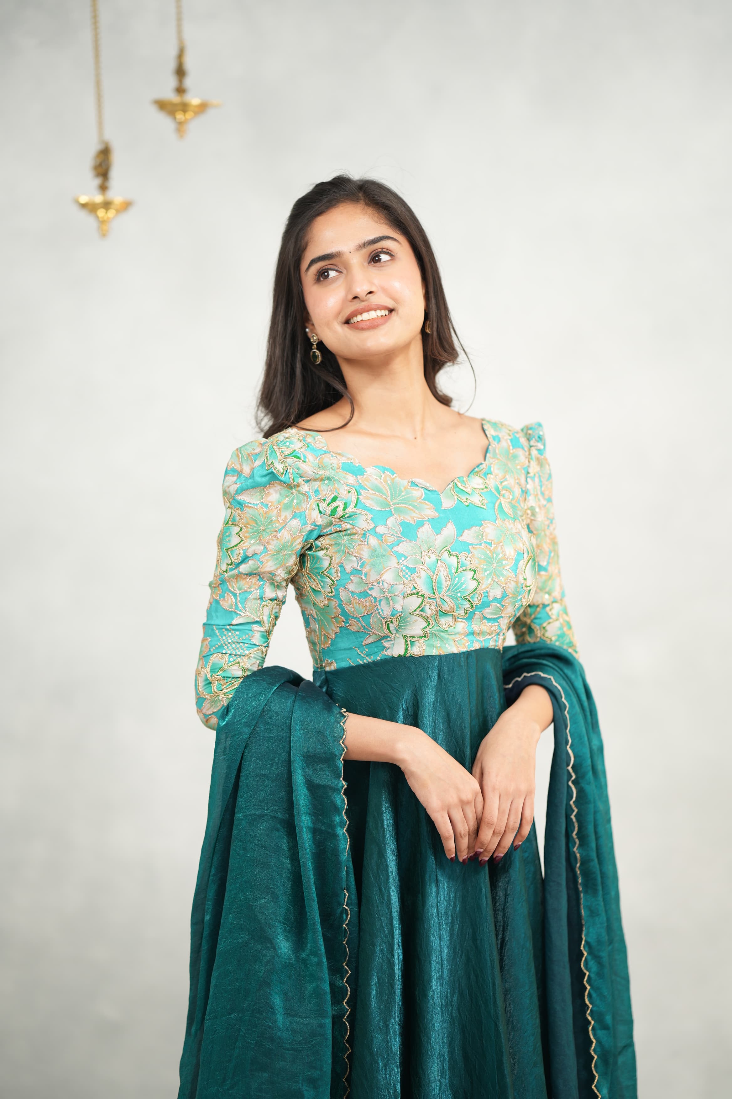 DD734 Renu Premium Designer Anarkali Dress - Elegant Indian Ethnic Wear for Women | Perfect for Weddings, Parties & Festive Occasions
