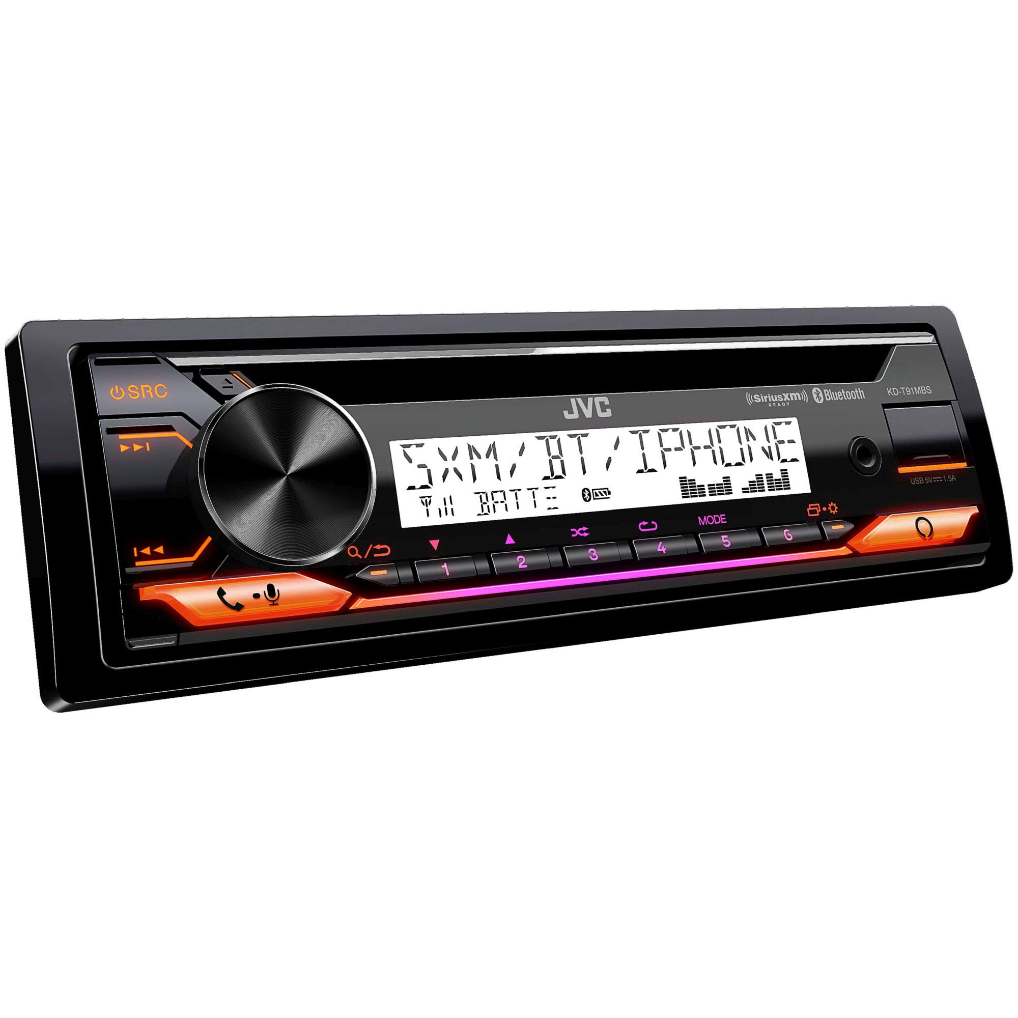 JVC KD-T91MBS Marine Stereo with CD Player, Bluetooth, USB, SiriusXM Ready & Amazon Alexa - 2 Pairs CS-DR6200M 6.5