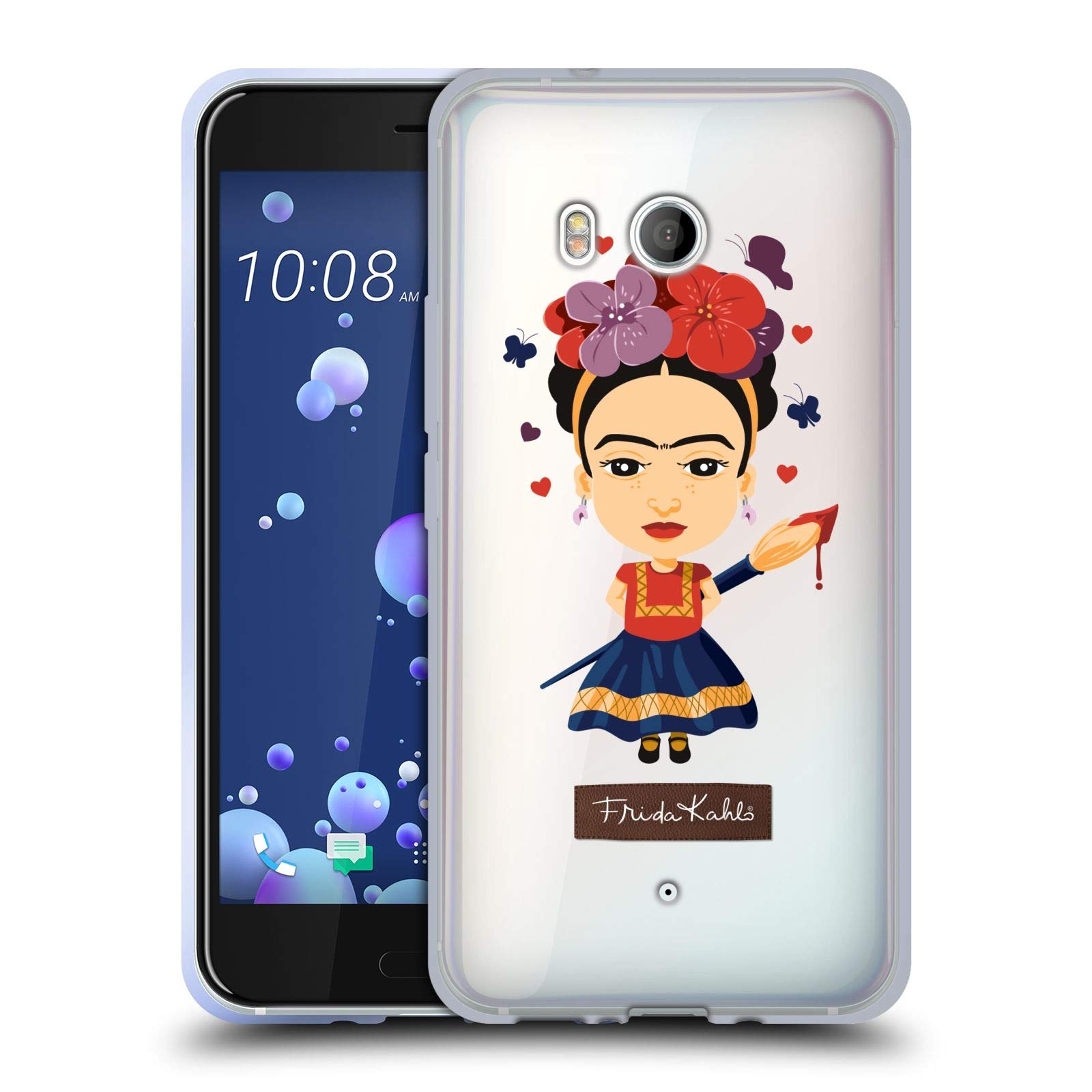 Officially Licensed Frida Kahlo Soft Gel Phone Case for HTC U11 & U11 Dual - Durable Protective Cover with Artistic Design - Perfect for Everyday Use, Travel & Gift Giving