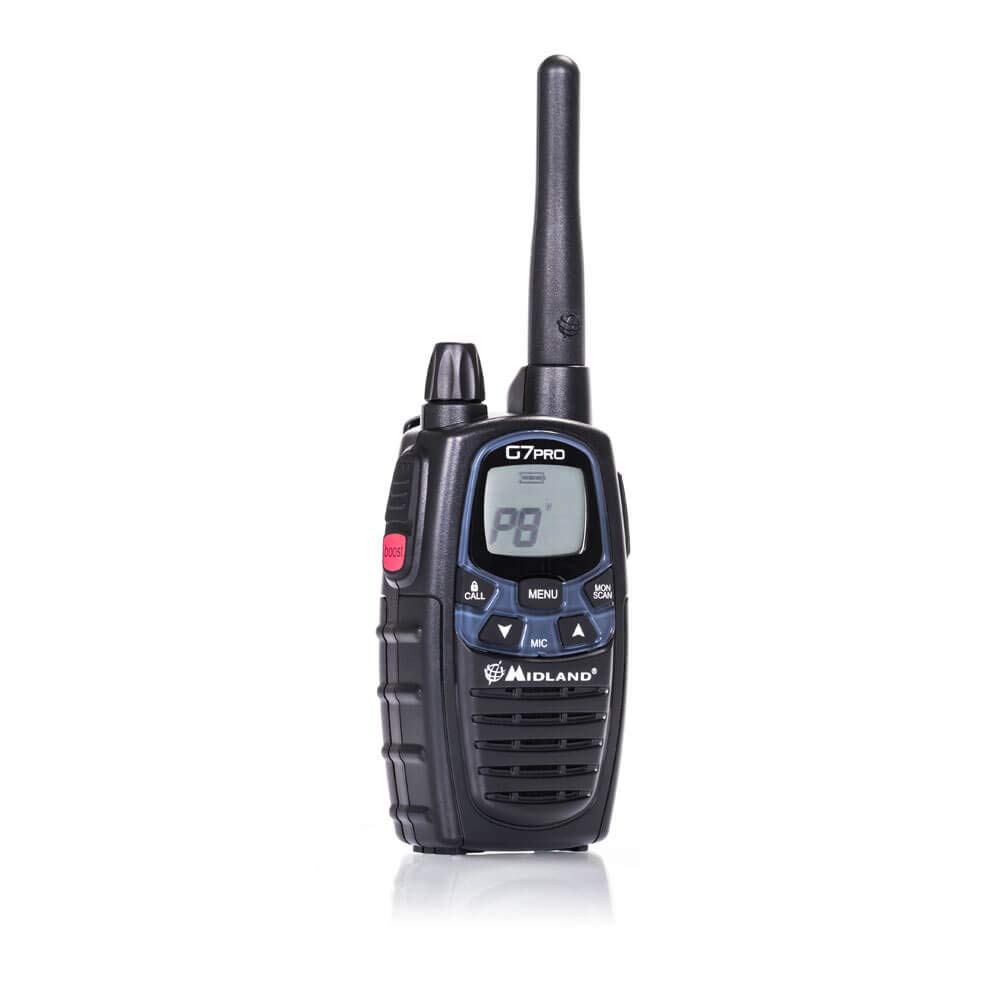 Midland G7E Pro Walkie Talkie Pair - 8 Channel Two-Way Radios, Black | Perfect for Outdoor Adventures, Hiking, Camping & Emergency Communication