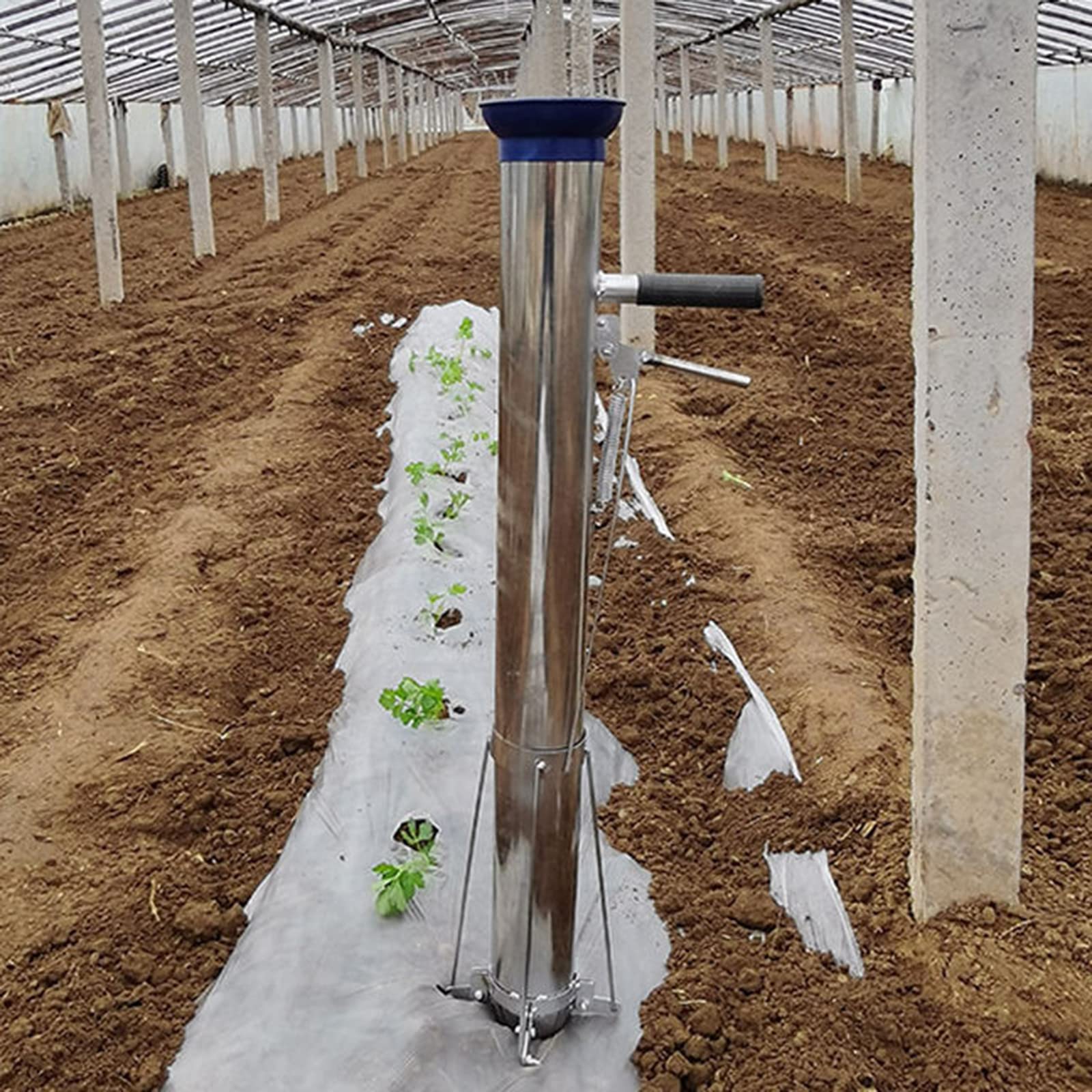 Stainless Steel Bulb Planter Tool - Multi-Functional Vegetable Seedling Cultivator & Manual Drill Seeder for Transplanting Young Plants | Perfect for Garden, Yard, Greenhouse & Indoor Herb Planting