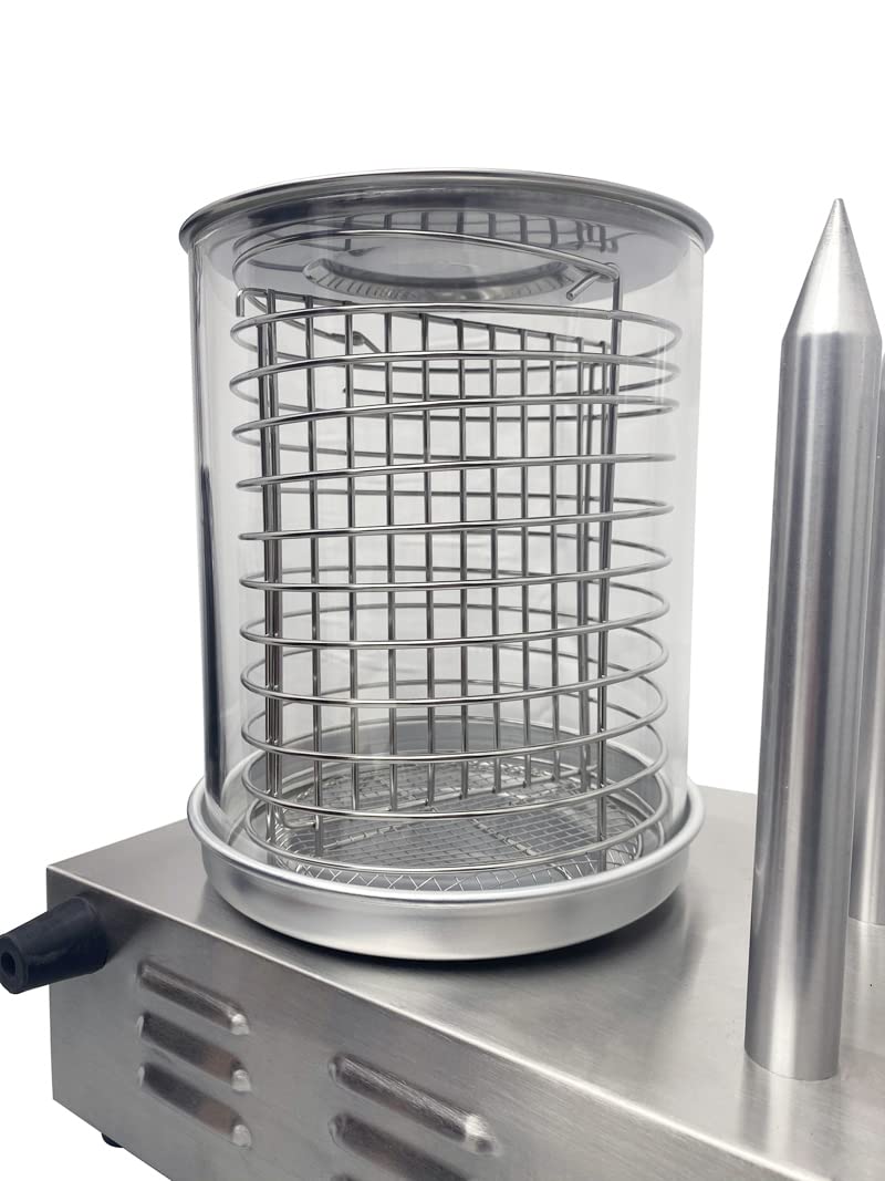 Commercial Hot Dog Steamer Machine - Electric Hot Dog Roller Cooker & Bun Warmer for Restaurants, Food Trucks, and Catering Events