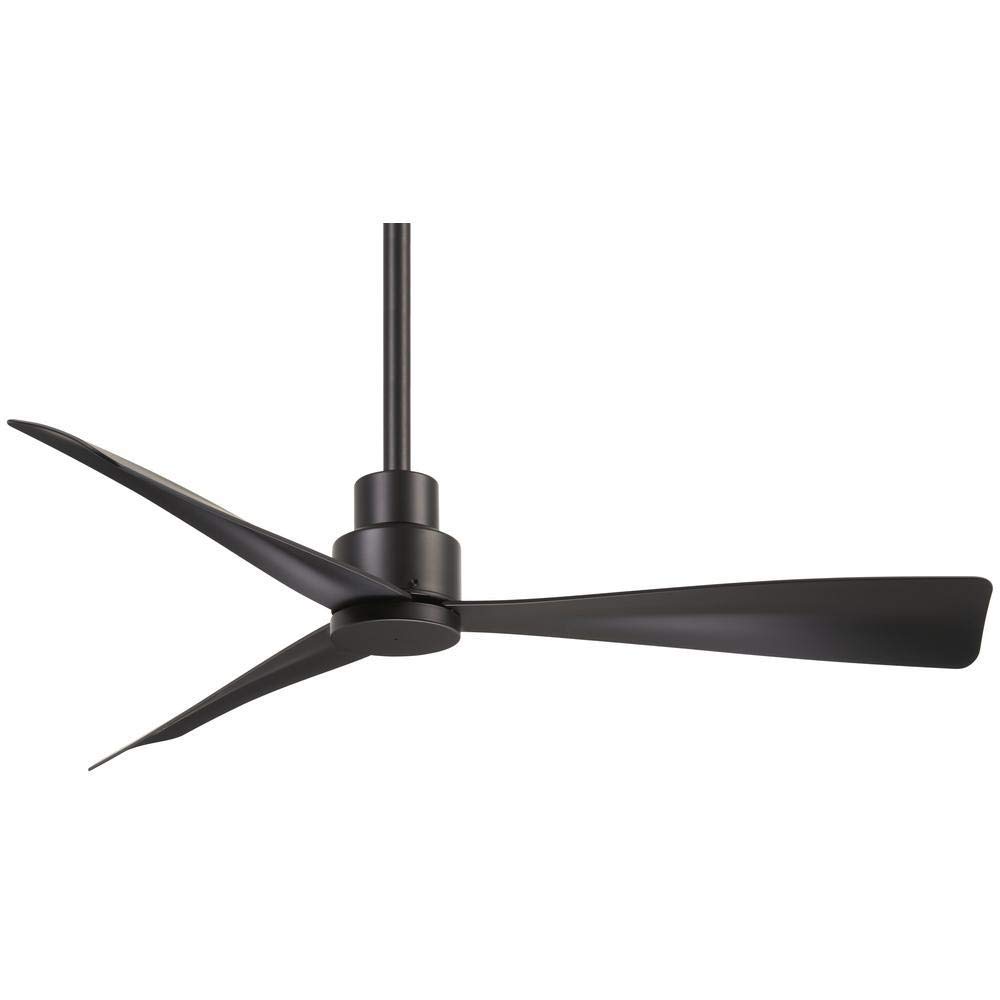 Minka' Aire 44 Inch Simple Indoor Outdoor Coal Ceiling Fan with Remote Control - Perfect for Bedroom, Living Room, Patio and Covered Porch
