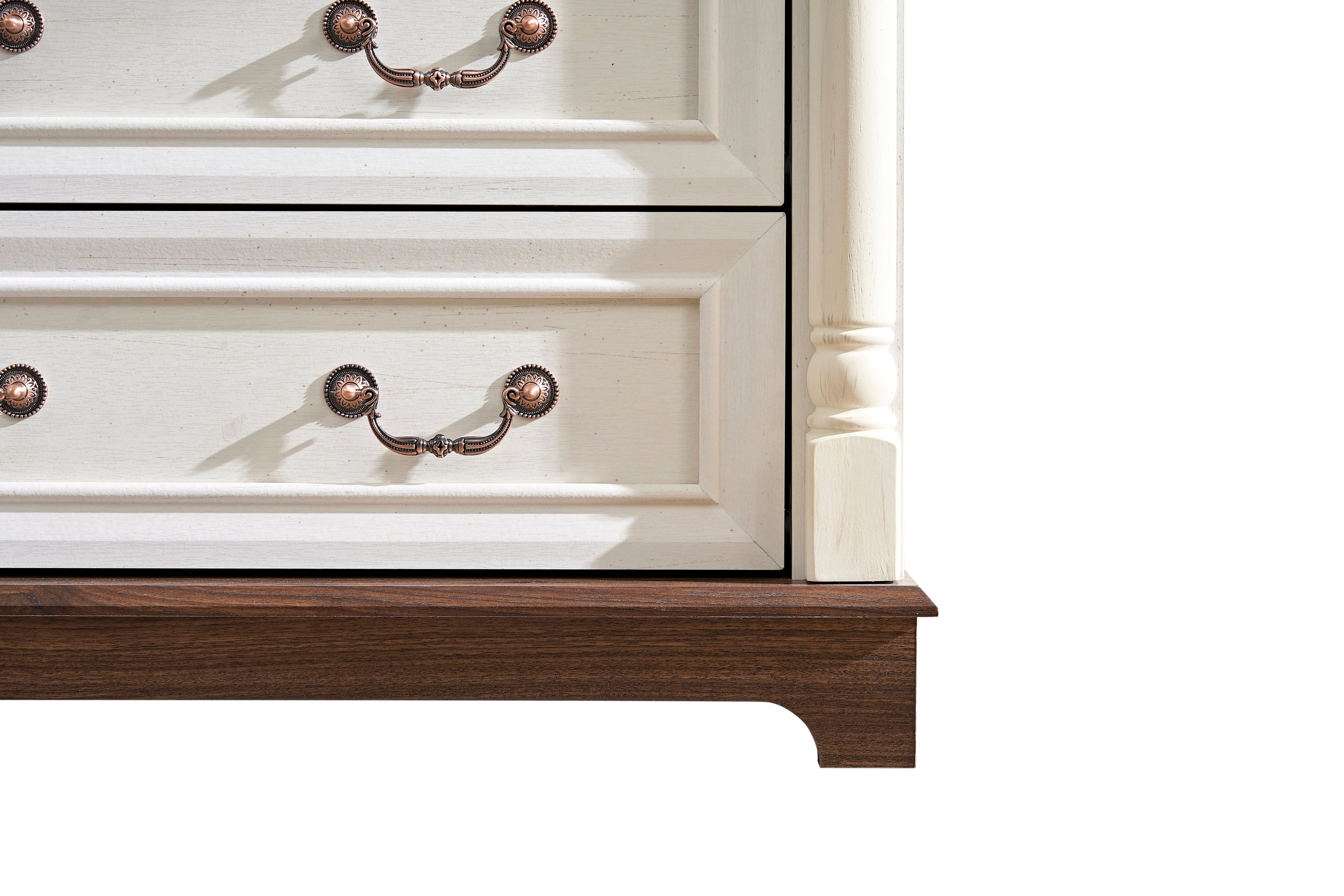 10-Drawer Wooden Dresser Chest with Rustic Base & Riser Trim - Bedroom Storage Organizer for Clothes, Linens & Accessories | Perfect for Master Bedroom, Guest Room & Living Room Furniture Arrangement
