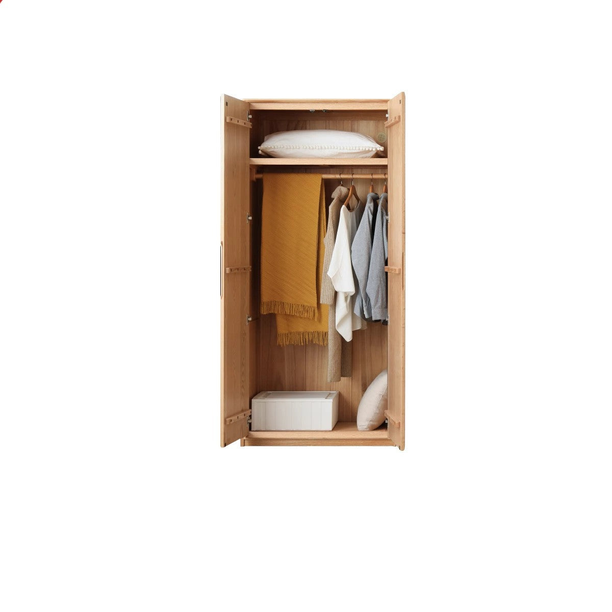 Solid Oak Wood Wardrobe - Spacious Storage for Bedroom, Closet & Home Organization | Durable & Stylish Furniture for Modern Living Spaces