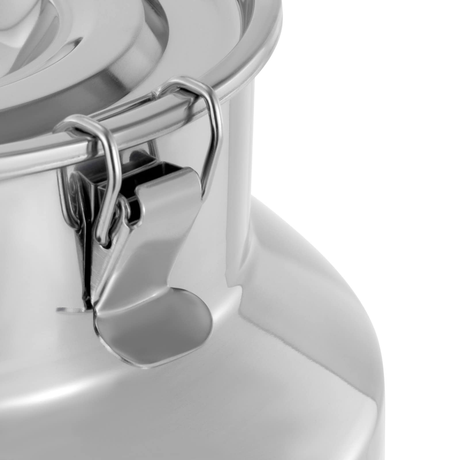 LOYALHEARTDY 28L/7.39Gal Stainless Steel Milk Can - 304 Food Grade Container with Lid & 2 Handles for Milk, Wine, Oil, Grain & Liquid Storage - Perfect for Farm, Dairy, Brewing & Commercial Use