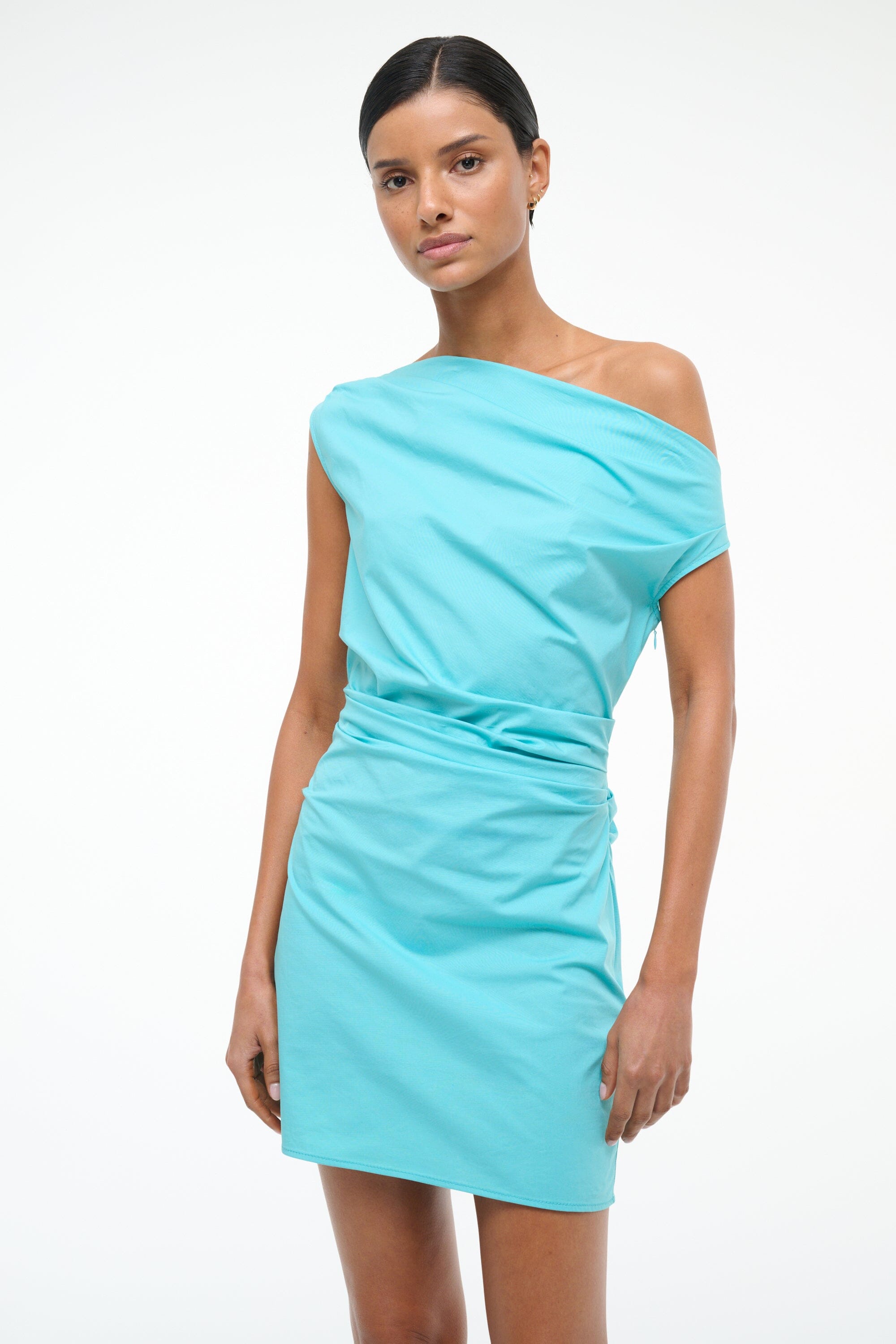 Mini Phare Dress in Teal - Elegant & Comfortable Women's Dress for Casual Outings & Summer Parties