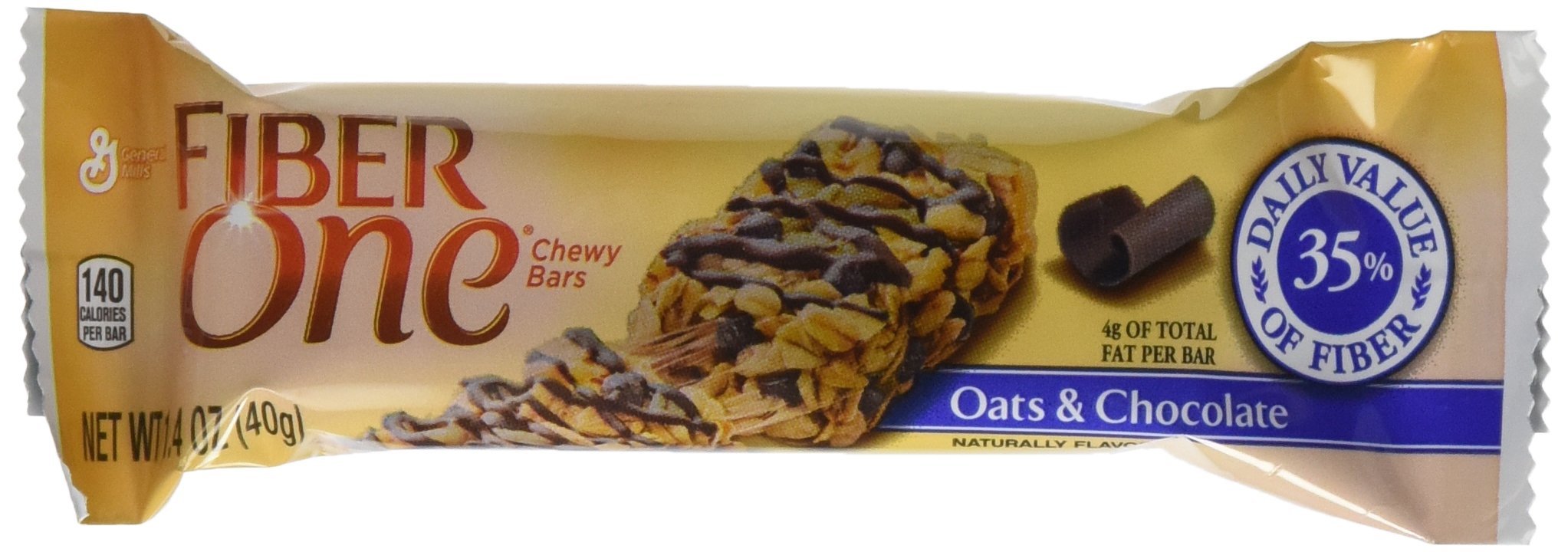 Fiber One Chewy Bars - Oats & Chocolate Flavor (48 Count) | High Fiber Snack for Weight Management, Breakfast On-The-Go & Healthy Office Snacks