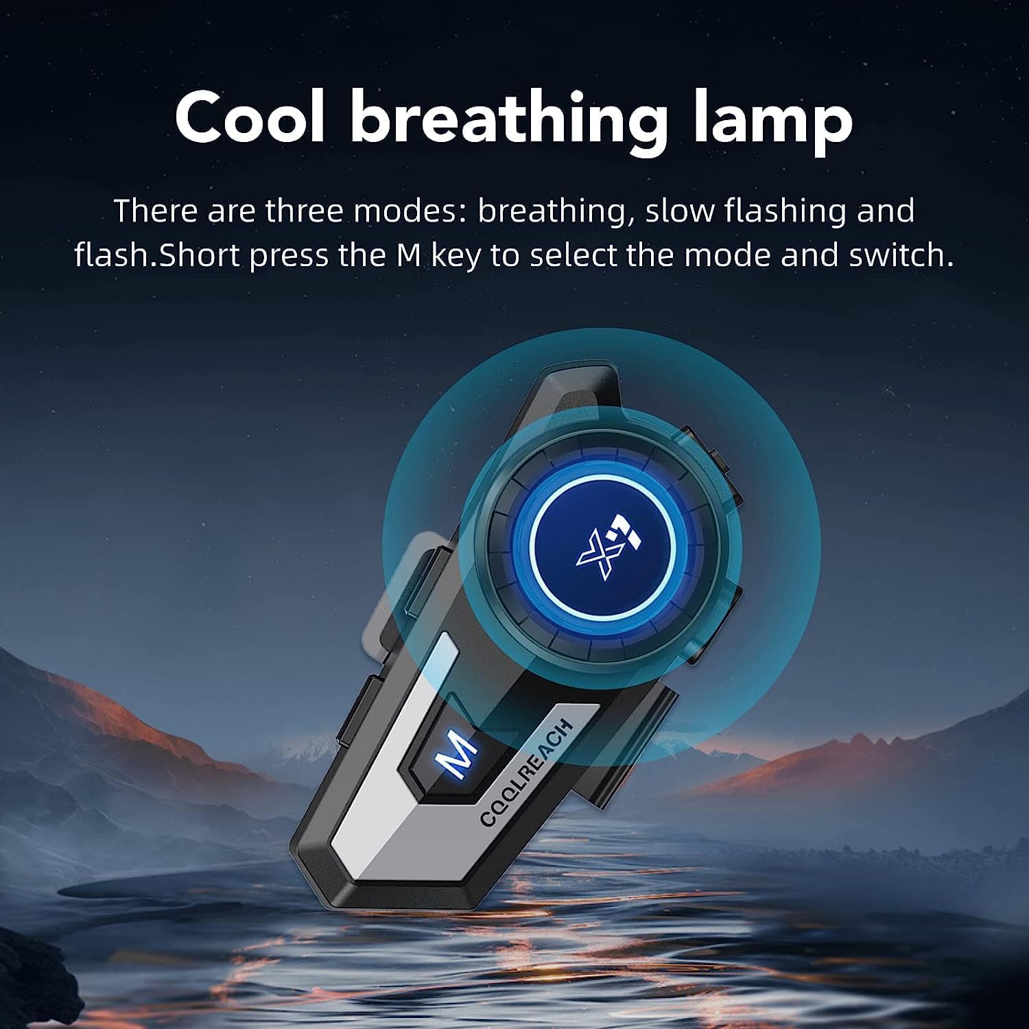 Motorcycle Helmet Bluetooth Headset with CVC Noise Cancellation & 90H Playtime - Ultra-Thin Wireless Earbuds for Motorcycle Riding, Skiing & Outdoor Sports - Stereo Music & Auto Answering