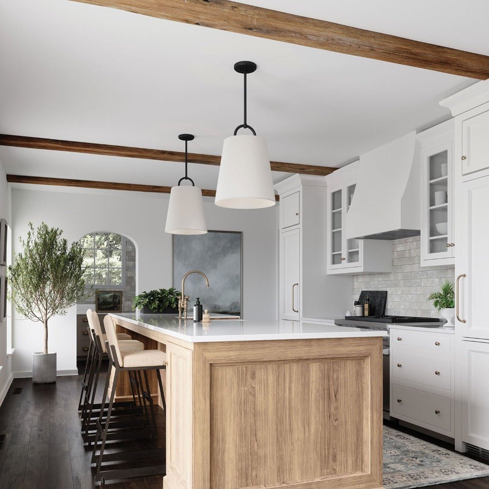 Modern Birdie 1 Light Pendant - Sleek Hanging Light Fixture for Kitchen Island, Dining Room & Bedroom | Adjustable Height Contemporary Ceiling Light