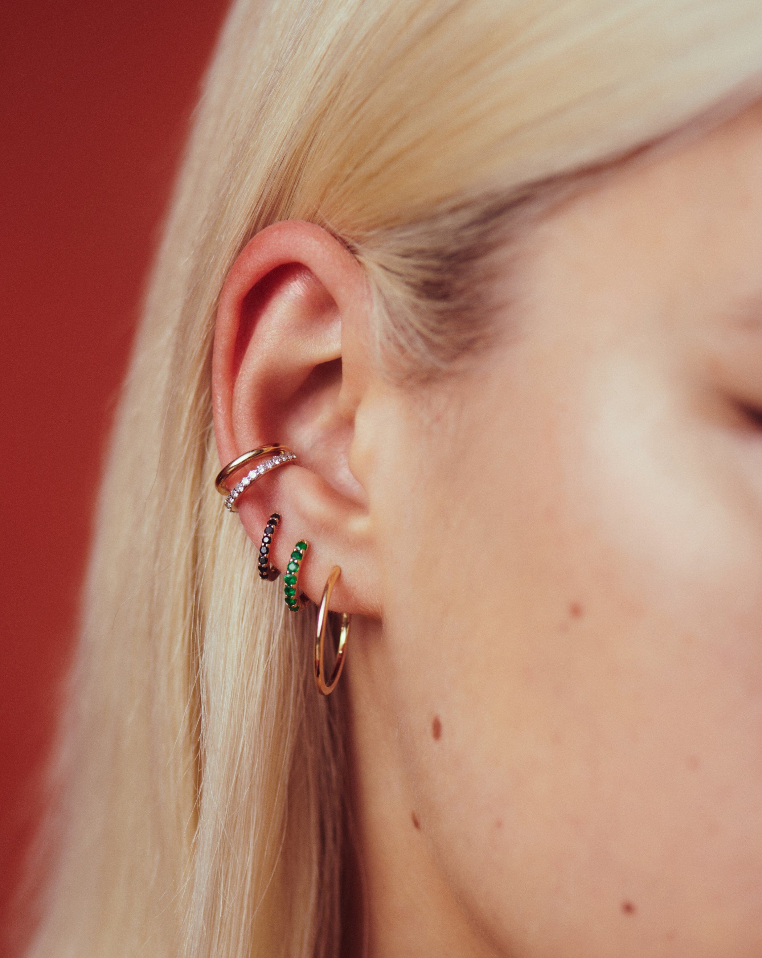 Elegant Diamond Double Ear Cuff - Trendy Non-Pierced Ear Jewelry for Women - Perfect for Parties, Weddings & Everyday Wear