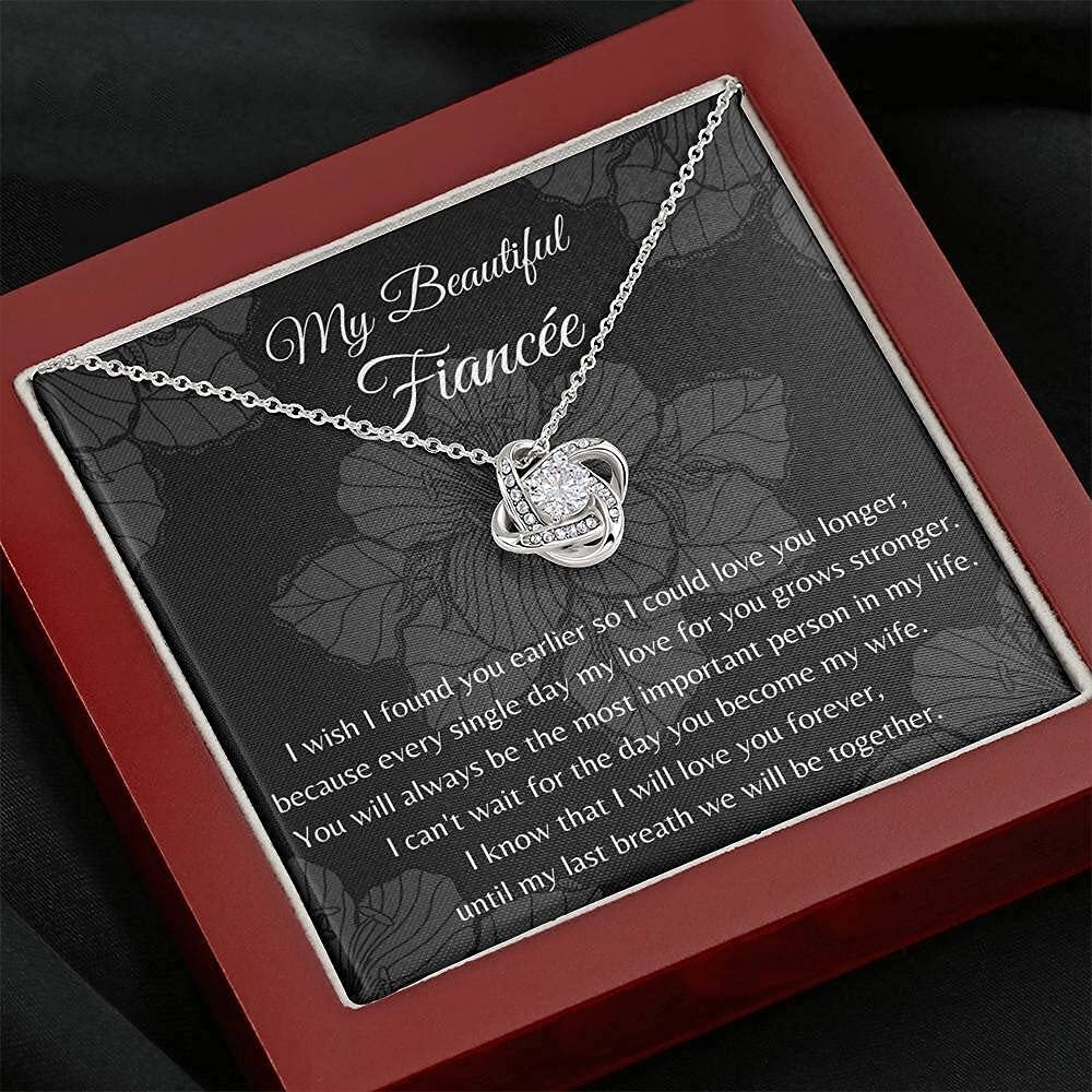 Handmade Necklace for Her - Romantic Fiance Gift with Message Card & Jewelry Box | Perfect Birthday, Anniversary & Future Wife Present | Elegant Jewelry for Special Occasions & Date Nights