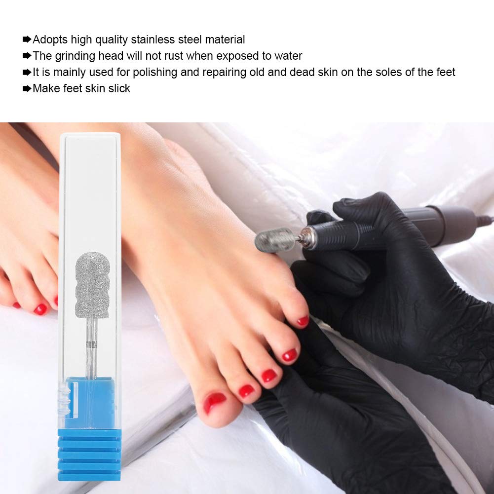 Professional Stainless Steel Nail Drill Bits for Acrylic & Gel Nails - Pedicure Foot Callus Remover & Polishing Heads - Compatible with Electric Manicure Machines - Perfect for Home Salon & Professional Use (B1) - Ideal for Nail Art, Salon Services & DIY Manicures