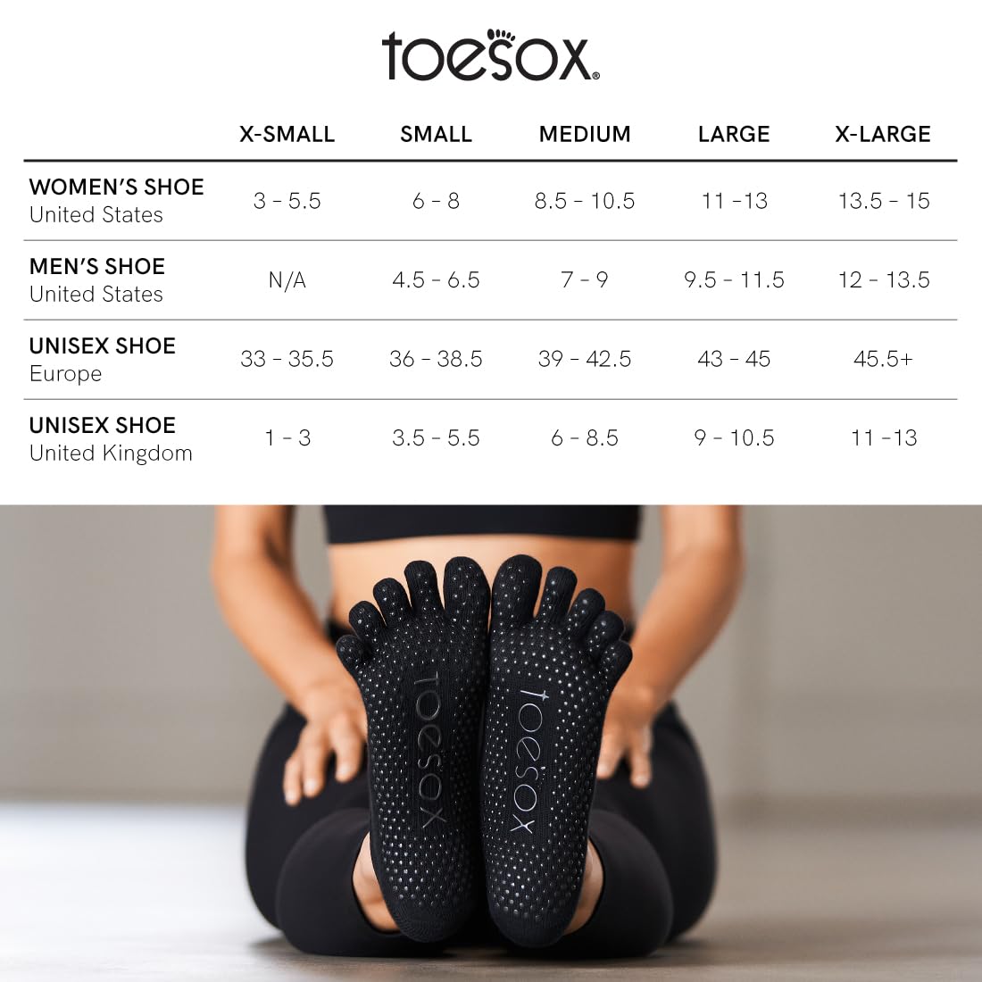 Toesox Women’s Non-Slip Yoga Socks for Pilates & Barre
