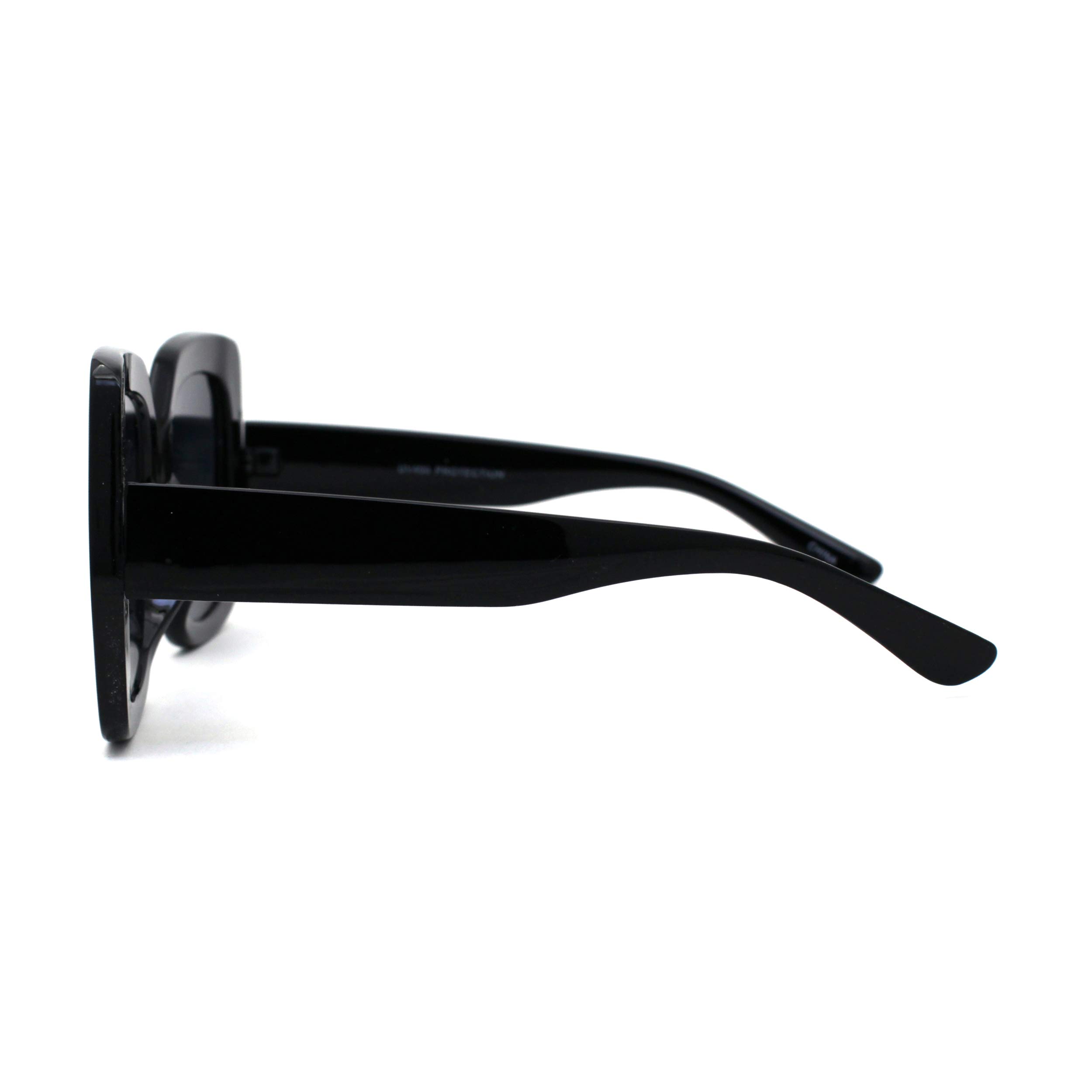 Women's Fashion Thick Plastic Rectangle Butterfly Sunglasses UV400 Protection - Trendy Retro Style for Outdoor, Beach, and Summer Activities