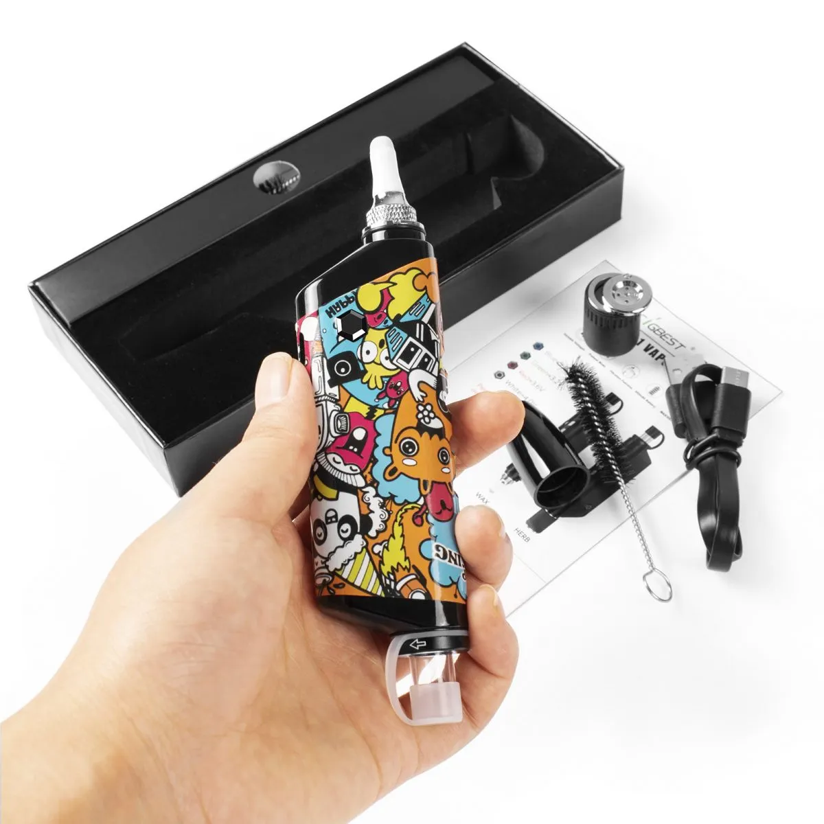 Crossing Core 2.1 E Rig Kit with Free Dab Pen - Portable Electric Dab Rig for Concentrates | Perfect for Home Use & On-the-Go Dabbing