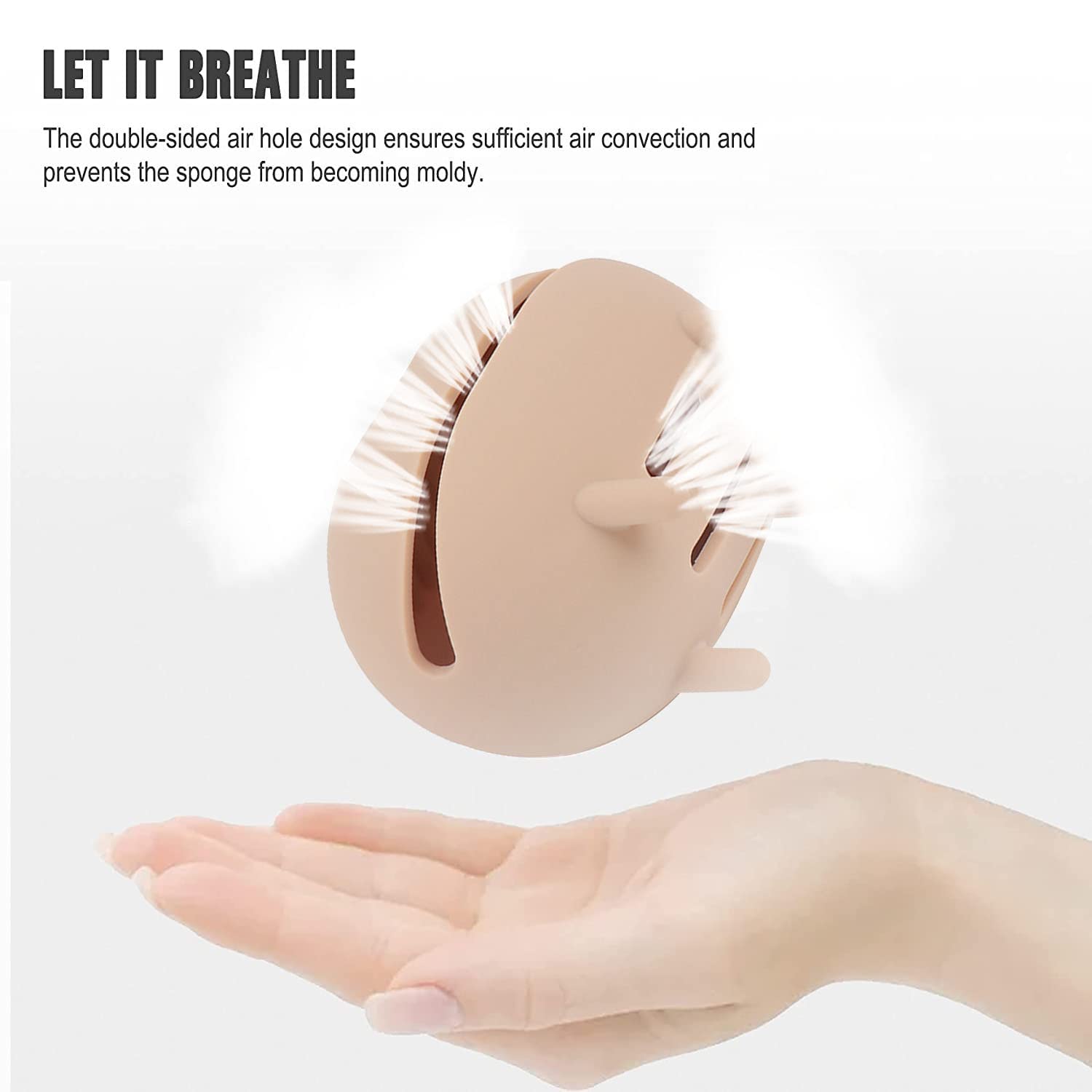 WUBAYI Makeup Sponge Holder - Shatterproof Silicone Beauty Egg Organizer | Dustproof & Breathable Travel Case for Makeup Sponges | Perfect for Home Storage & On-the-Go Makeup Touch Ups