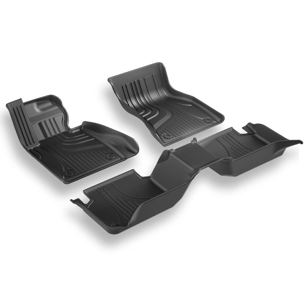Premium TPE All-Weather Floor Mats for Audi Q3 (2019-2022) - Heavy Duty Anti-Skid Rubber Car Mats Full Set (1st & 2nd Row) - Perfect for Winter, Rain, Mud & Snow Protection - Durable Floor Liners for Daily Commute & Road Trips