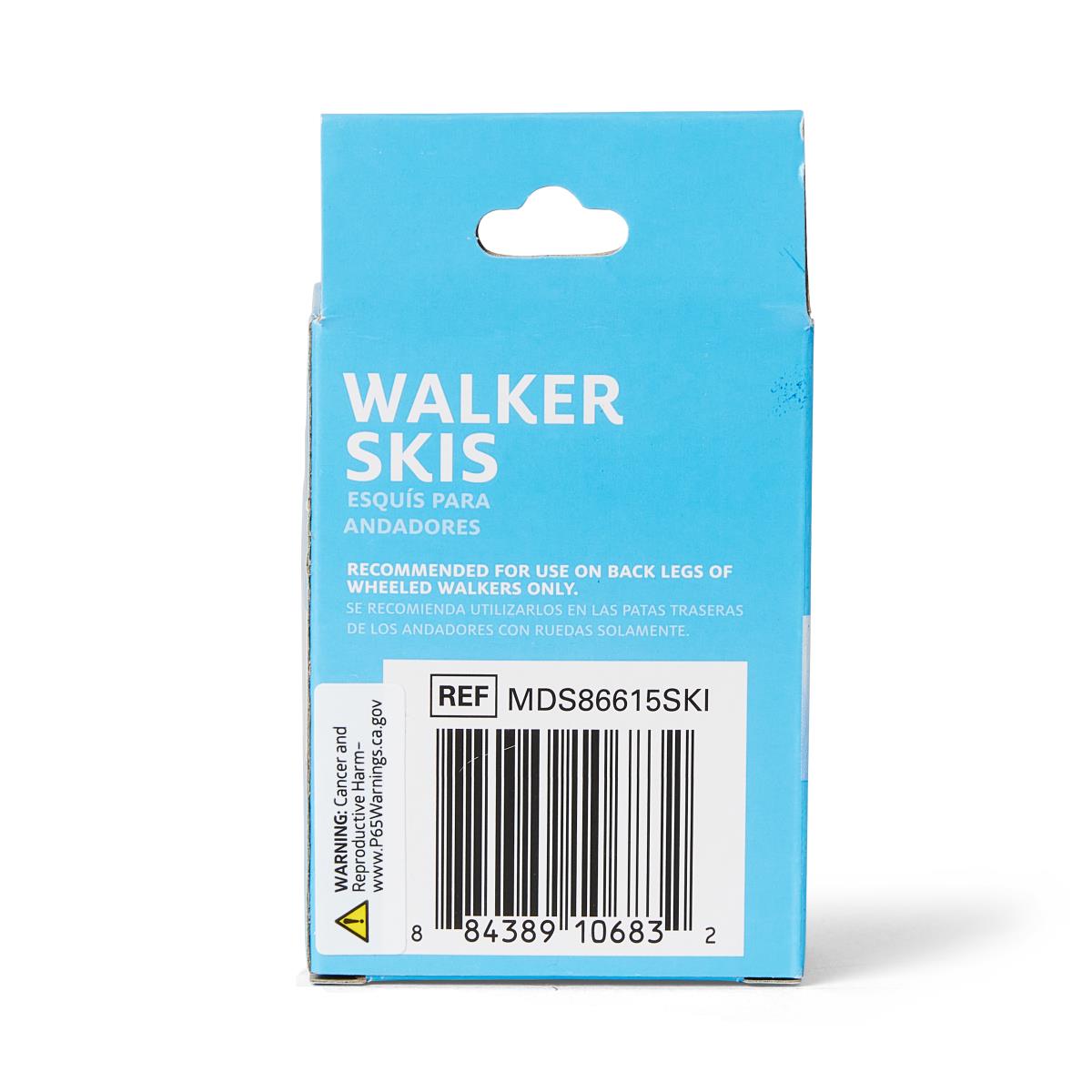 Medline Ski Glides for Walkers - Non-Slip Walker Accessories for Seniors & Mobility Aid - Ideal for Indoor & Outdoor Use on Hard Floors & Carpet