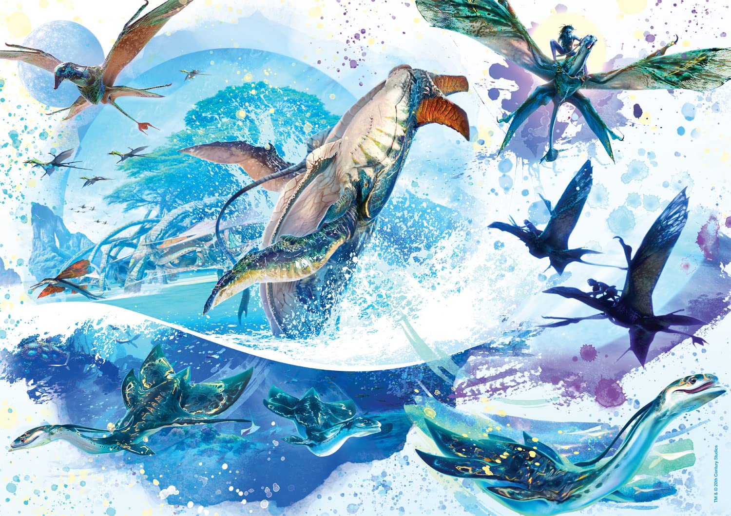 Buffalo Games Avatar 2 Oceans of Pandora 1000-Piece Jigsaw Puzzle for Adults - Challenging Puzzle Game for Family Game Nights & Relaxation - Finished Size 21.25x15 Inches - Perfect for Home Decor & Gift Giving